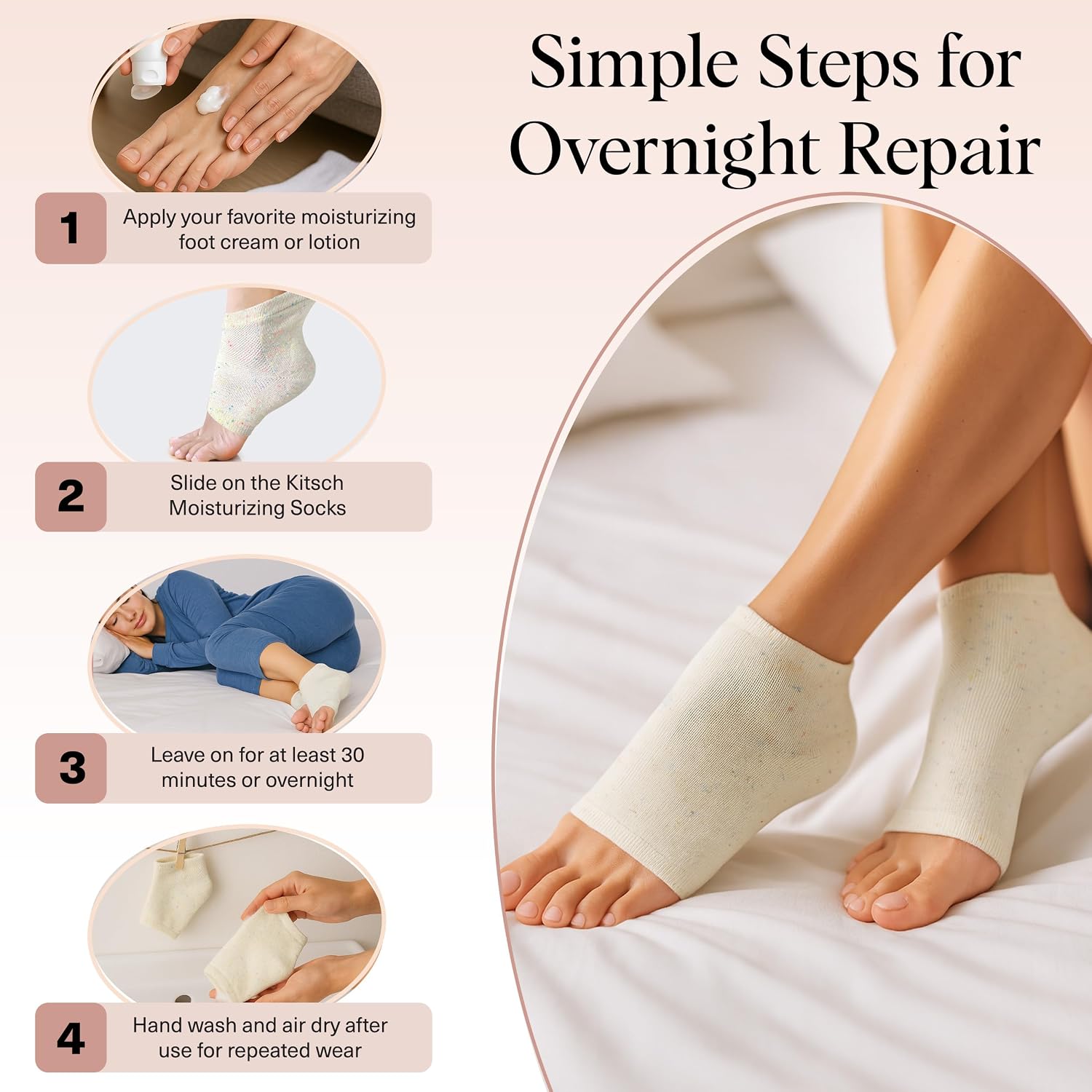 Thumbnail 6 de Kitsch Moisturizing Socks for Cracked Heels 1 pair