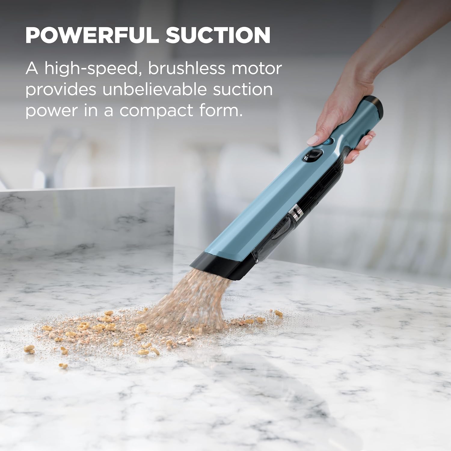 Thumbnail 3 de Shark WV201BLBRN WandVac Cordless Hand Vac (1.4 lbs) with Charging Dock in Cove Blue