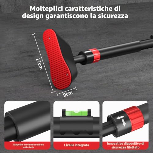 Detalle 1 de Fokky sbarra per trazioni da porta 74-97 cm, senza viti, fino a 200 kg