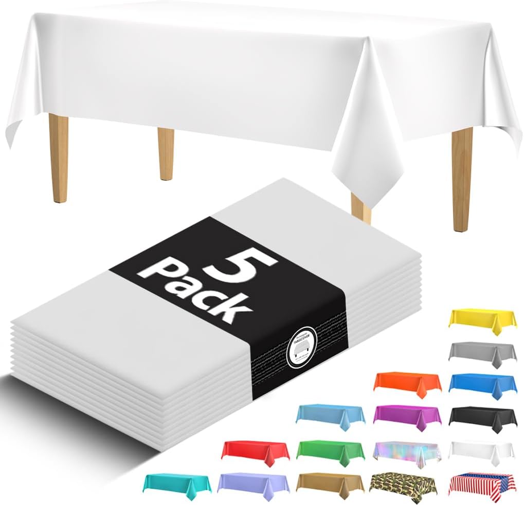 Thumbnail 5 de Red Disposable Rectangular Tablecloth 108×54 in 🧻