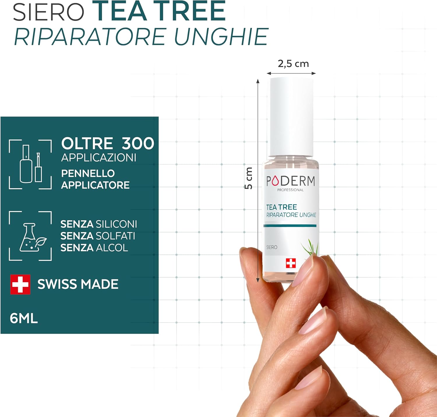 Thumbnail 5 de PODERM Tea Tree Riparatore Unghie 6 ml