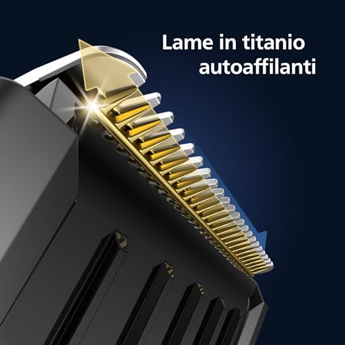 Detalle de PHILIPS HC9450/15 Serie 9000 Regolacapelli: regolazioni precise con pettini motorizzati e lame in titanio