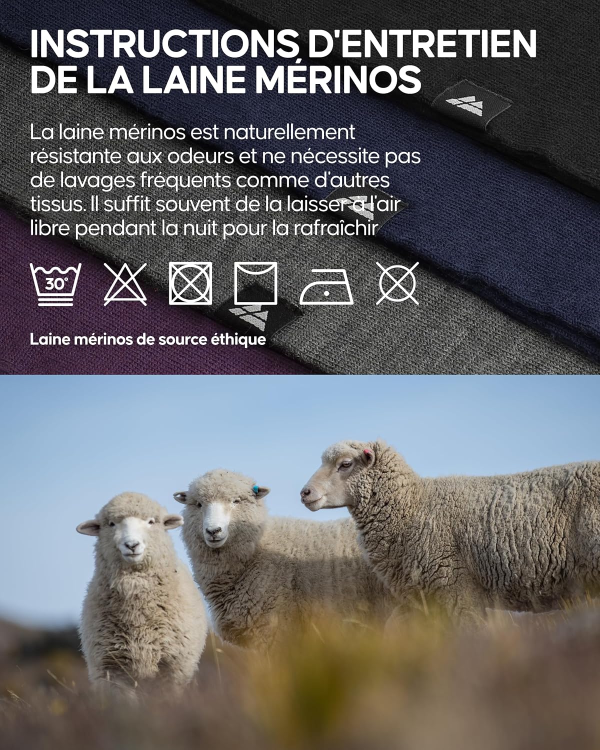 Thumbnail 4 de DANISH ENDURANCE Bandeau Mérinos 180 g/m² 🧣