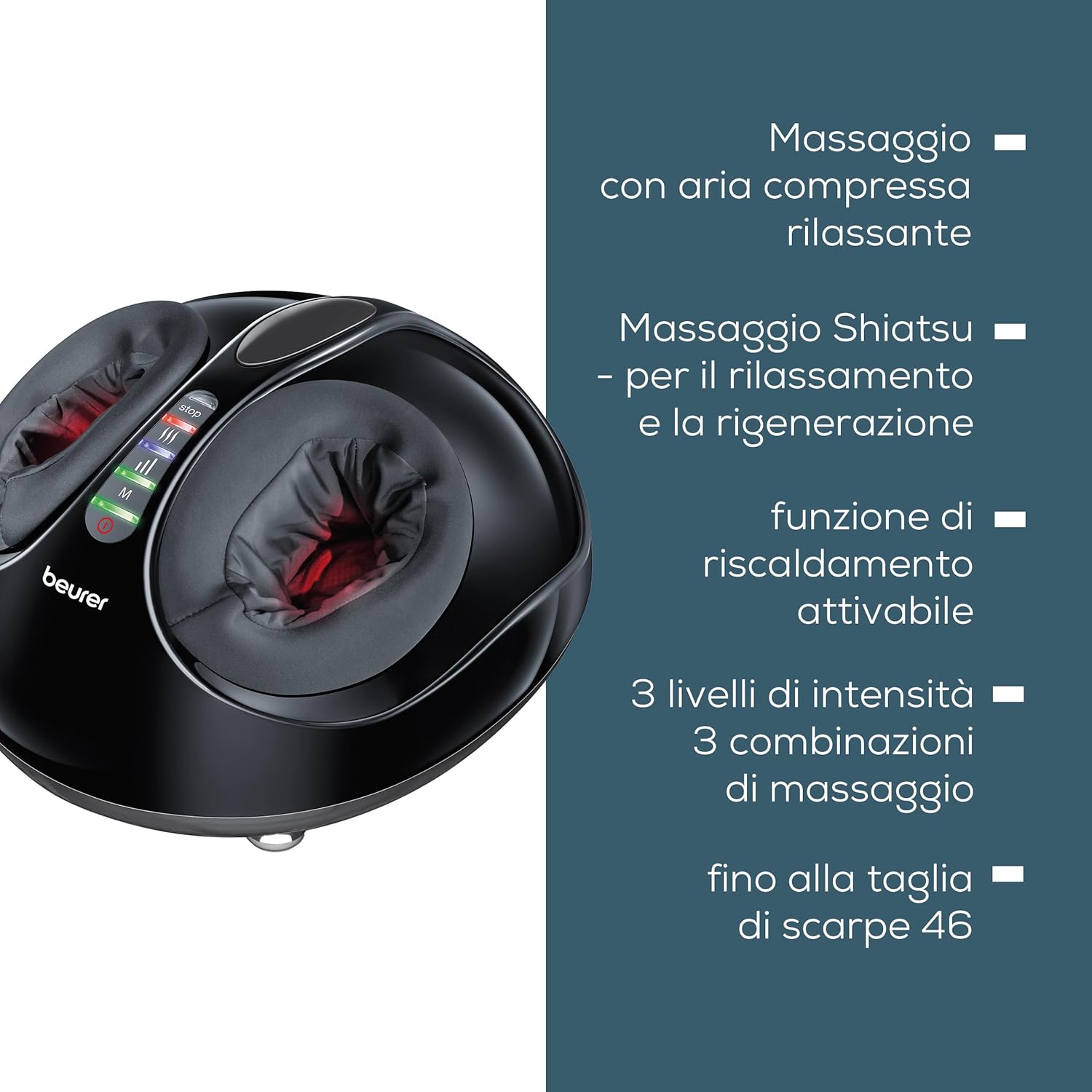 Thumbnail 6 de Beurer FM 90 Massaggiatore Plantare Shiatsu con Aria Compressa, Calore, 3 Programmi e Intensità Regolabile