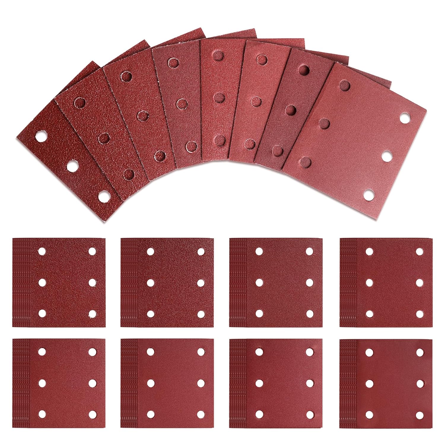 Detalle de Indrnif CX-07963 schuurpapier, 80 stuks, 8 korrels en 6 gaten