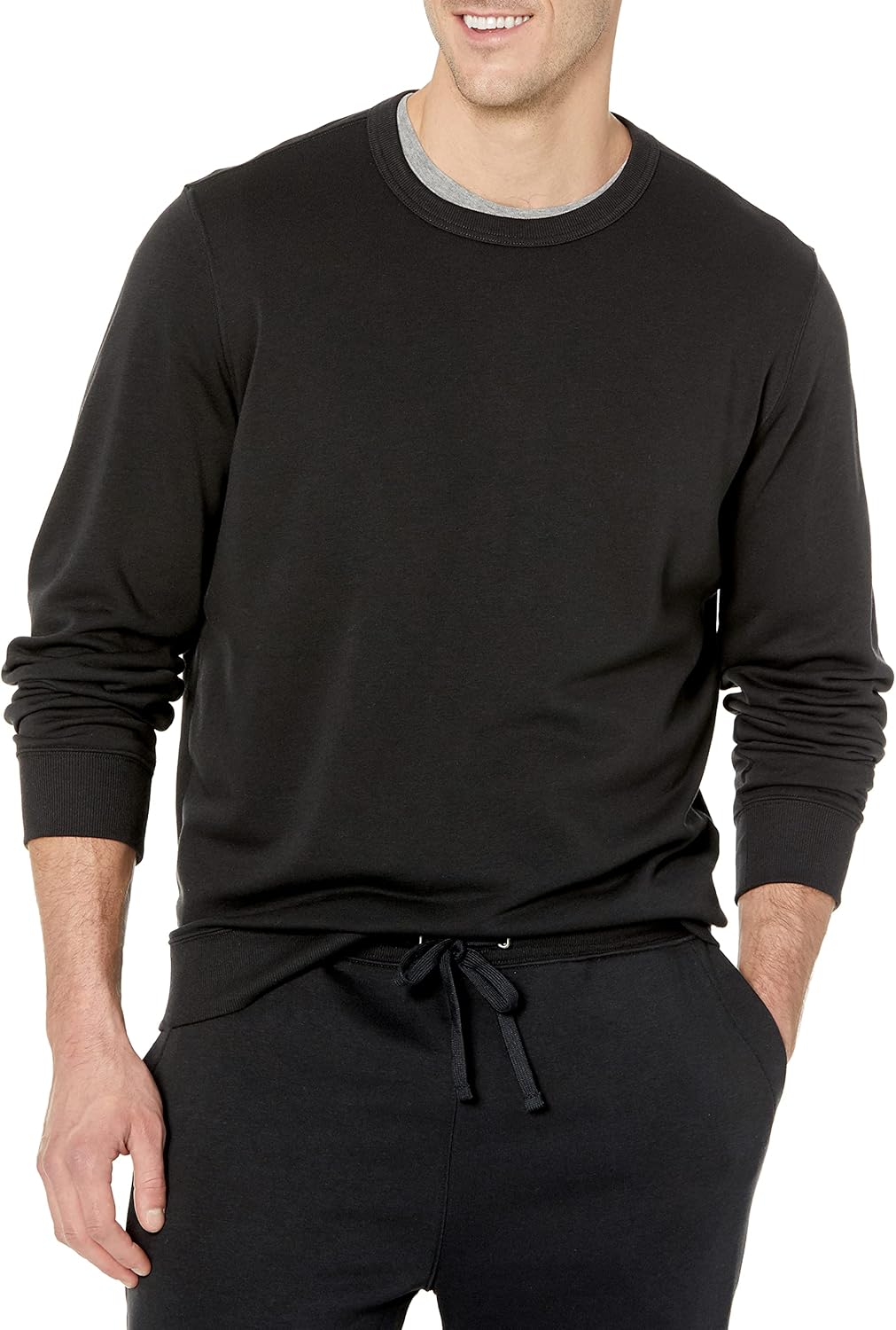 Thumbnail 1 de Amazon Essentials Herren leichtes French-Terry-Sweatshirt mit Rundhalsausschnitt (Big & Tall)