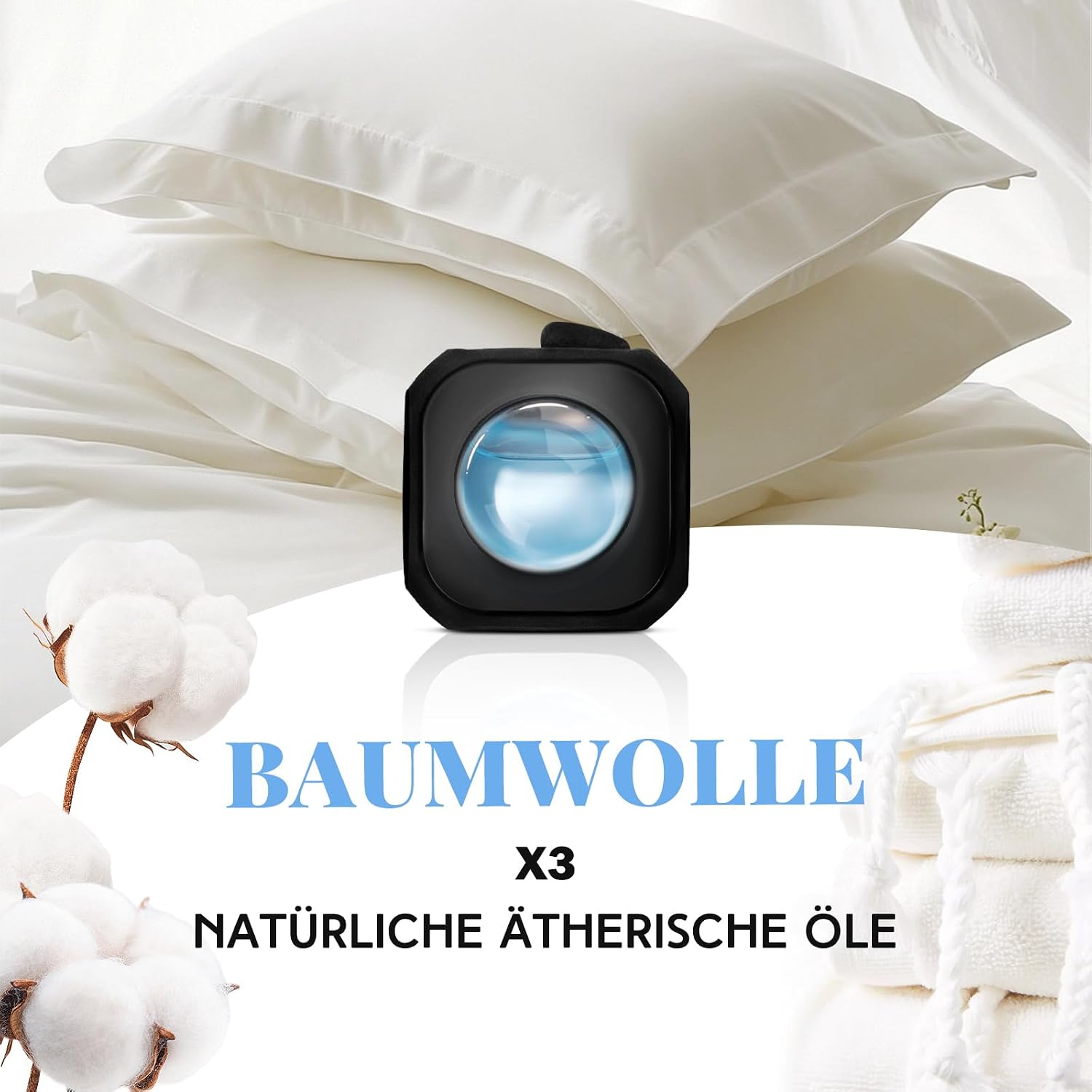 Thumbnail 1 de SCENTORINI Auto Lufterfrischer-Clips mit Baumwolle- und Vanilleduft (4 ml, 6 Stück)