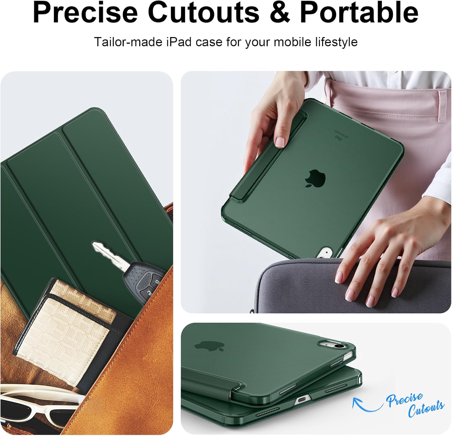 Thumbnail 5 de Fintie Schutzhülle für iPad 11. Generation 2025 (A16) & iPad 10. Generation 10,9" – ultradünn, dunkelgrün, mit Auto Wake/Sleep