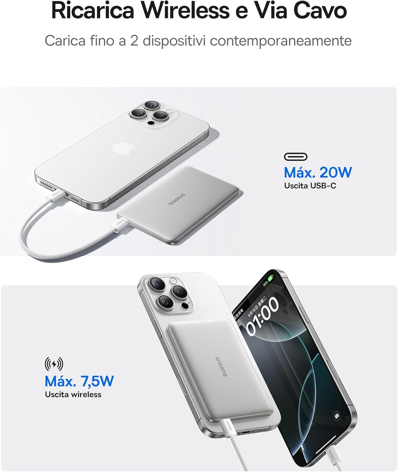 Thumbnail 2 de Baseus Picogo AM41 Power Bank 5000mAh