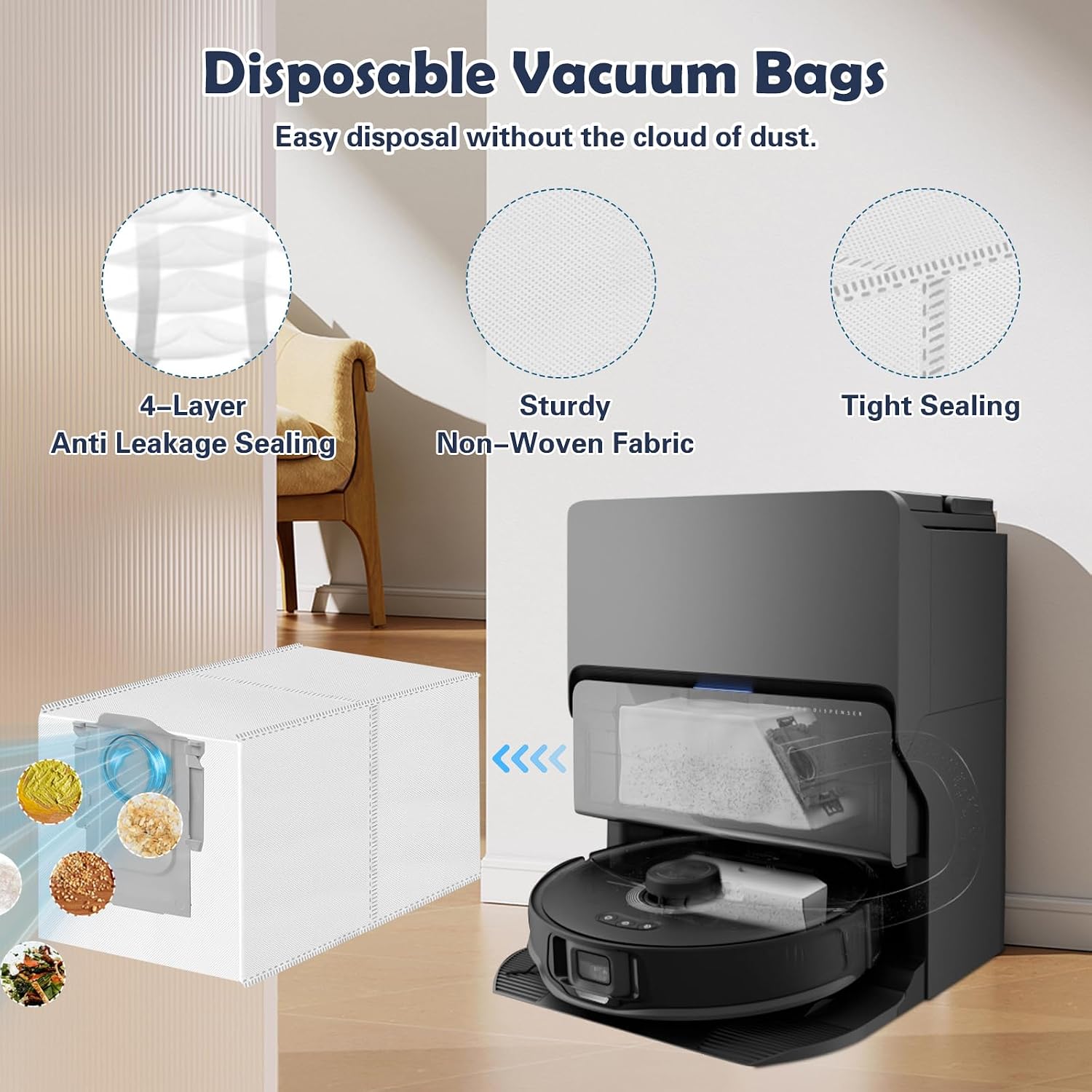Detalle 1 de VIEWALL S8 MaxV Ultra Accessory Kit for Roborock Vacuum Cleaner