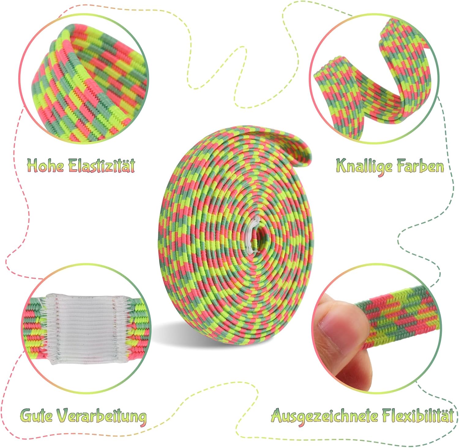 Detalle de Gummitwist Kinder Set 4 m für Hüpfer