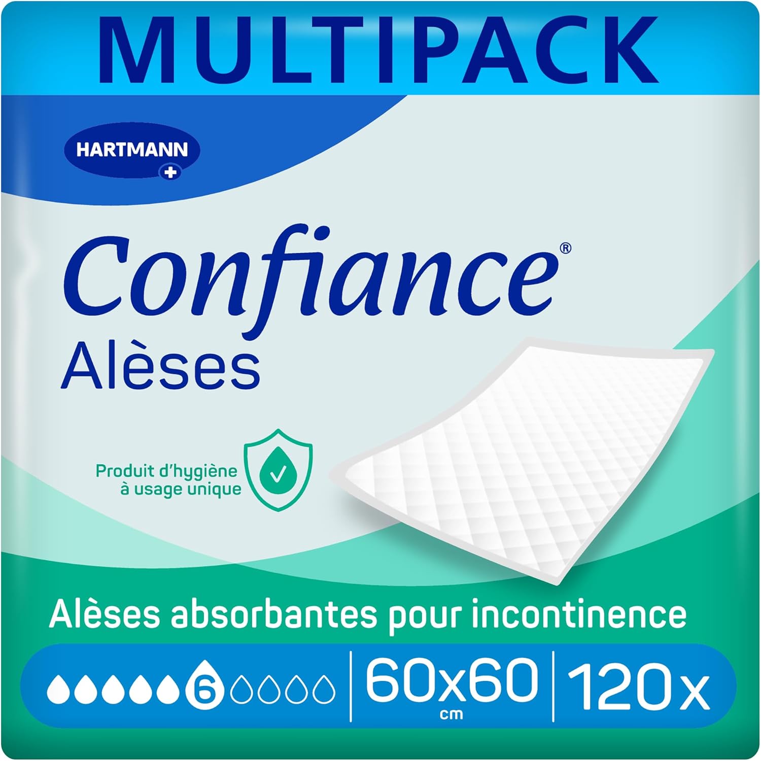 Thumbnail 5 de Confiance® Alèse – Alèses 60 x 90 cm, 8 gouttes, 30 unités