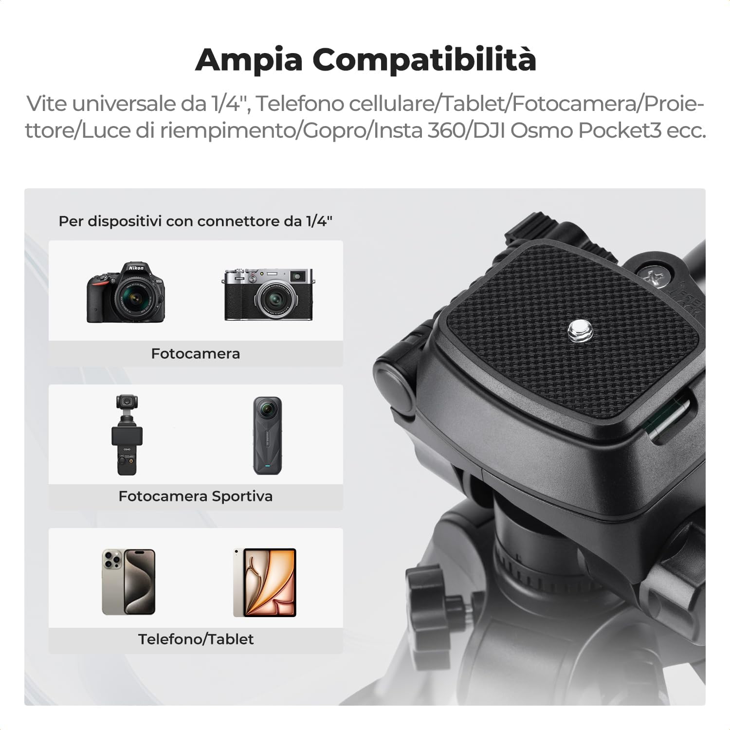 Thumbnail 6 de K&F CONCEPT Mini Treppiede per Fotocamera S233A0: compatto, stabile e versatile