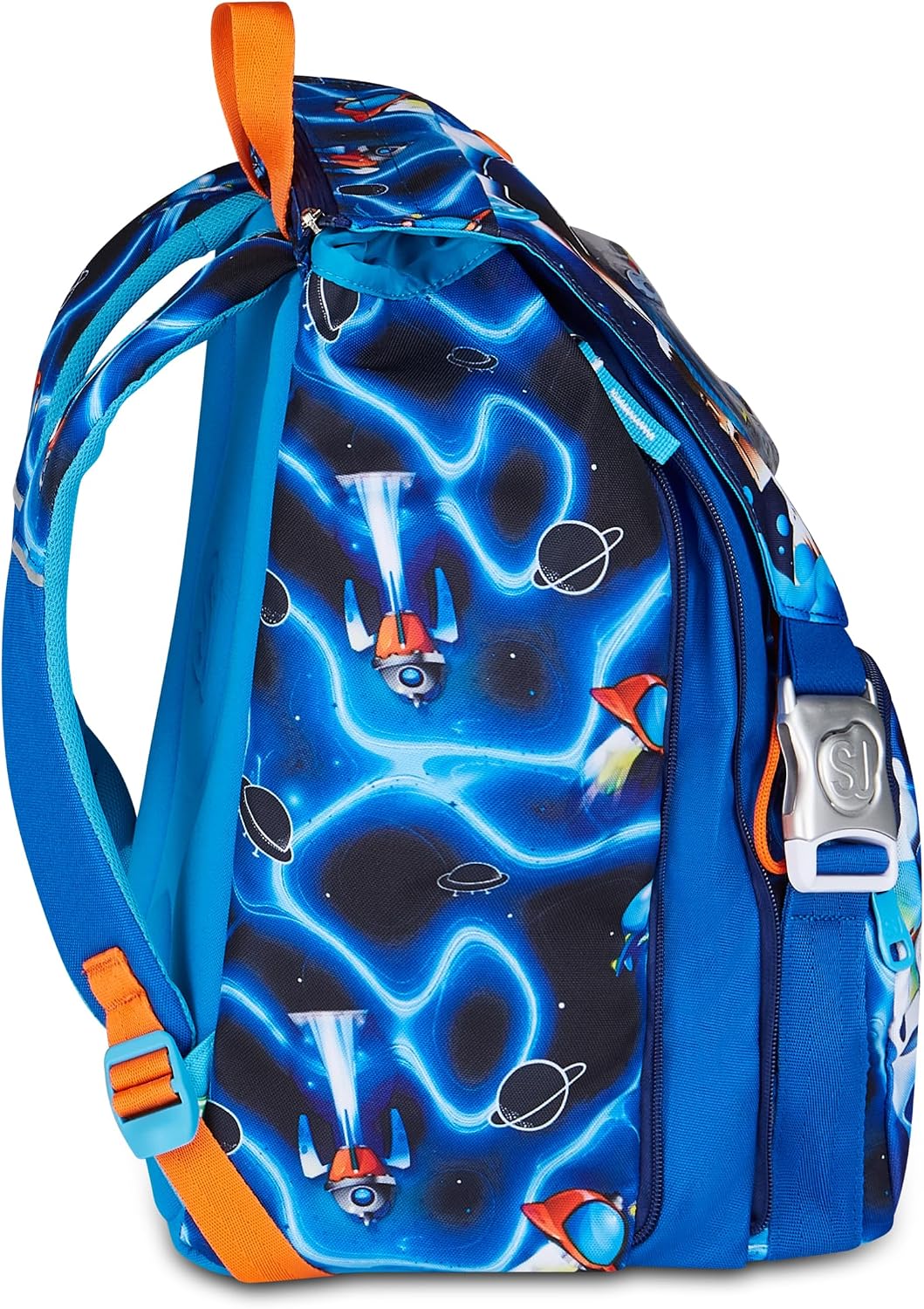 Thumbnail 4 de SJ GANG STYLE JAM GANG Zaino Scuola Estensibile Big SPACE LED BOY, Blu 24 L con Zip laterali e dispositivo luminoso