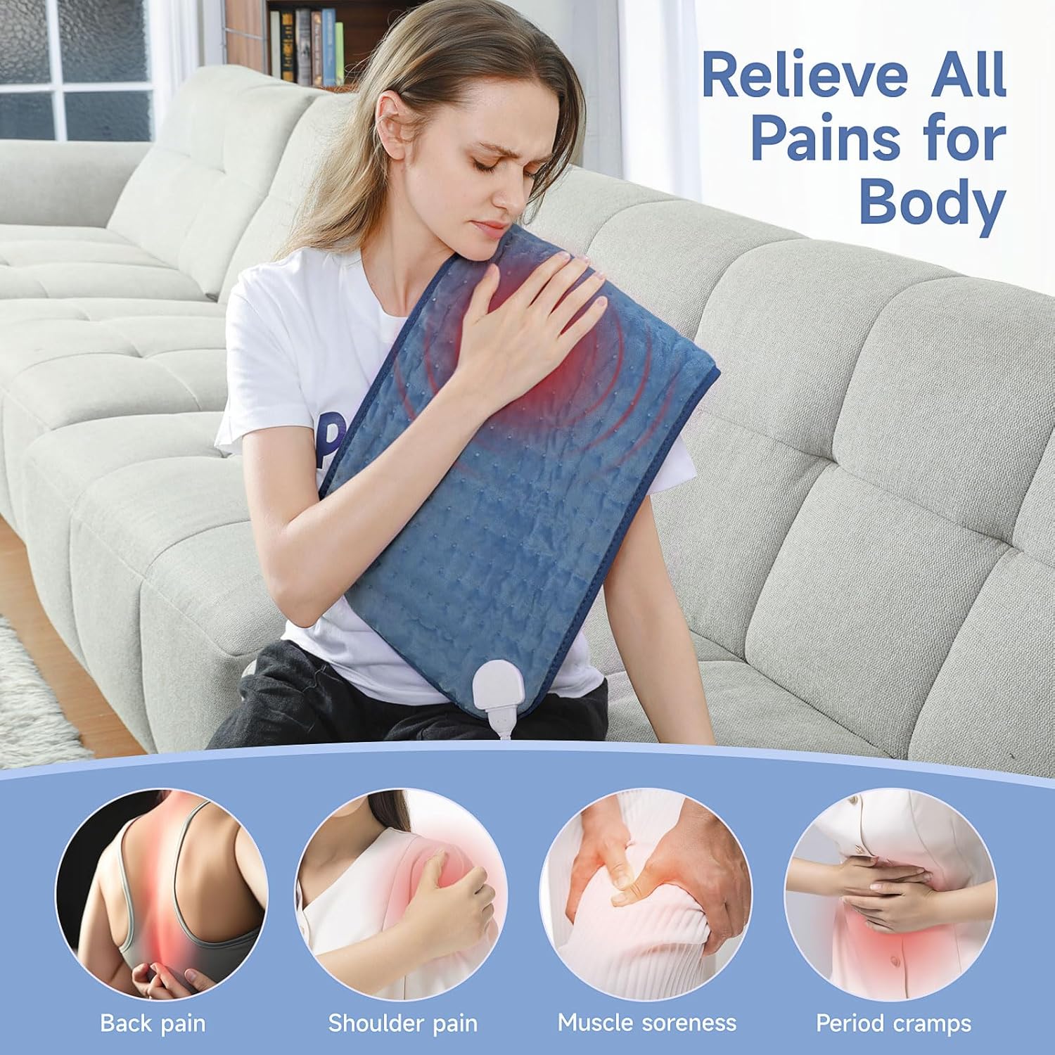Detalle 2 de NBKLS Heating Pad for Back and Neck Pain