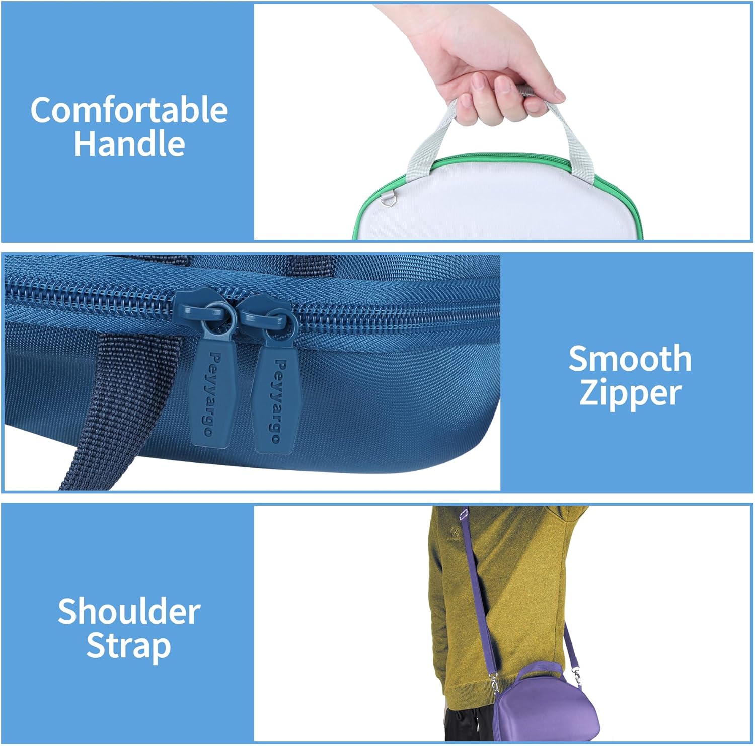 Thumbnail 4 de Peyyargo Hart Schutzhülle für JBL Charge 6 – Nylon/EVA mit Samtfutter und Schultergurt