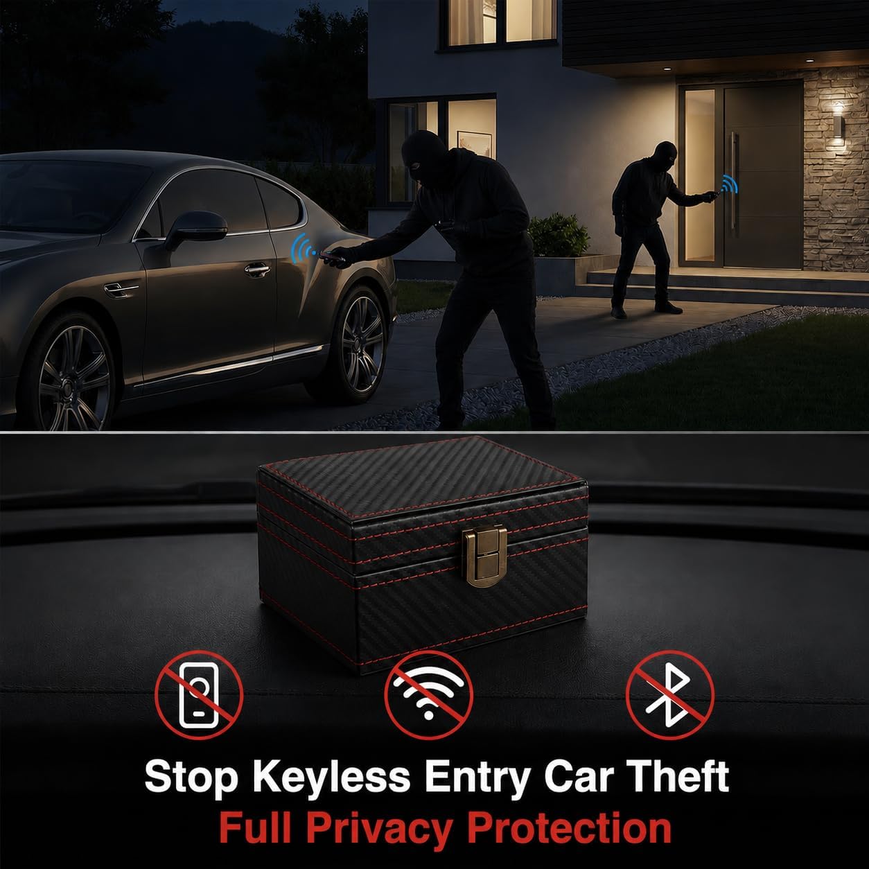 Thumbnail 1 de Diyife Faraday Box for Car Keys: Small Premium Carbon Fibre Signal Blocker