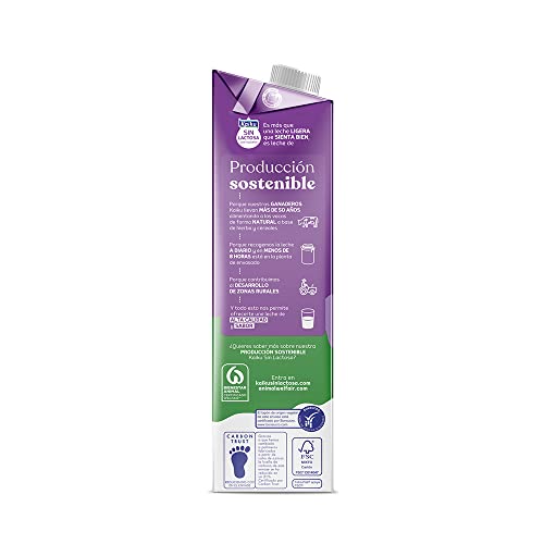 Detalle de Kaiku Sin Lactosa leche semidesnatada UTH (pack 6 x 1 L) con vitaminas A, D y E y ácido fólico