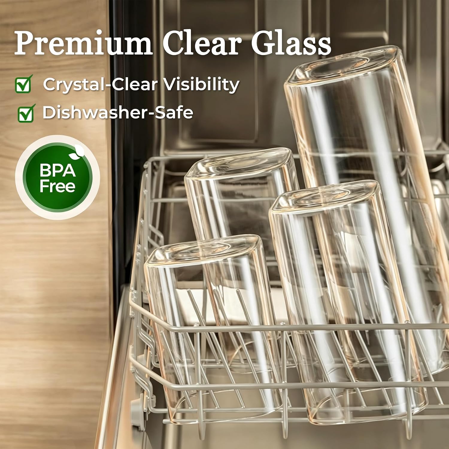 Thumbnail 4 de ComSaf 2.2 Qt Rectangle Glass Storage Containers with Lids: A Practical Pantry Duo