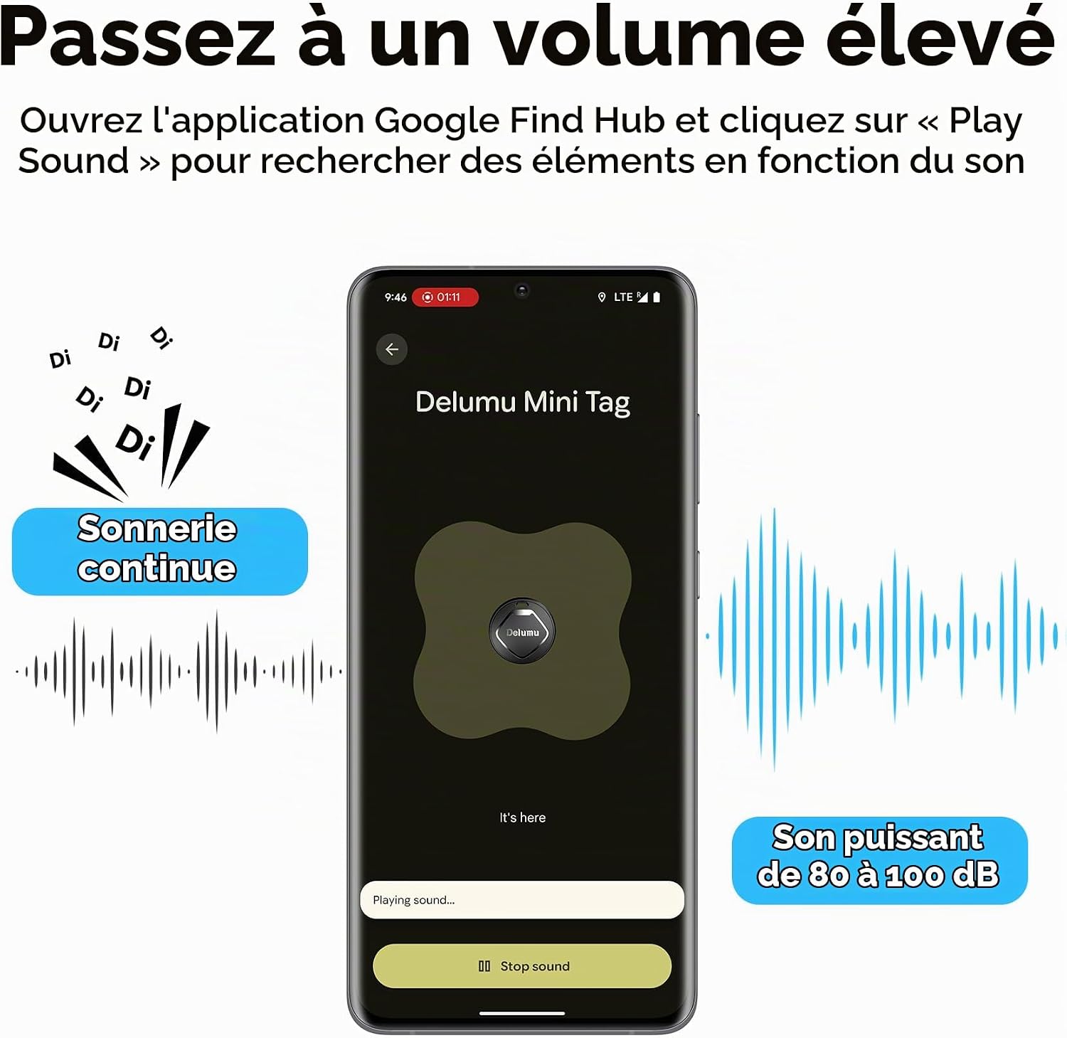 Detalle de LocLynx Smart Tracker Tag Android, 4 stuks met Google Find Hub en CR2032