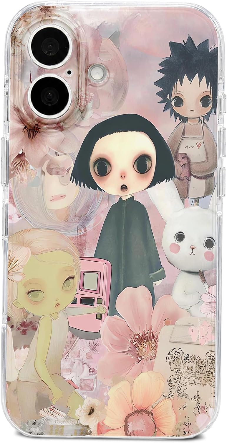 Detalle de GEQCDBN iPhone 17 TPU Case, Kawaii Collage Print, Slim Protective Cover