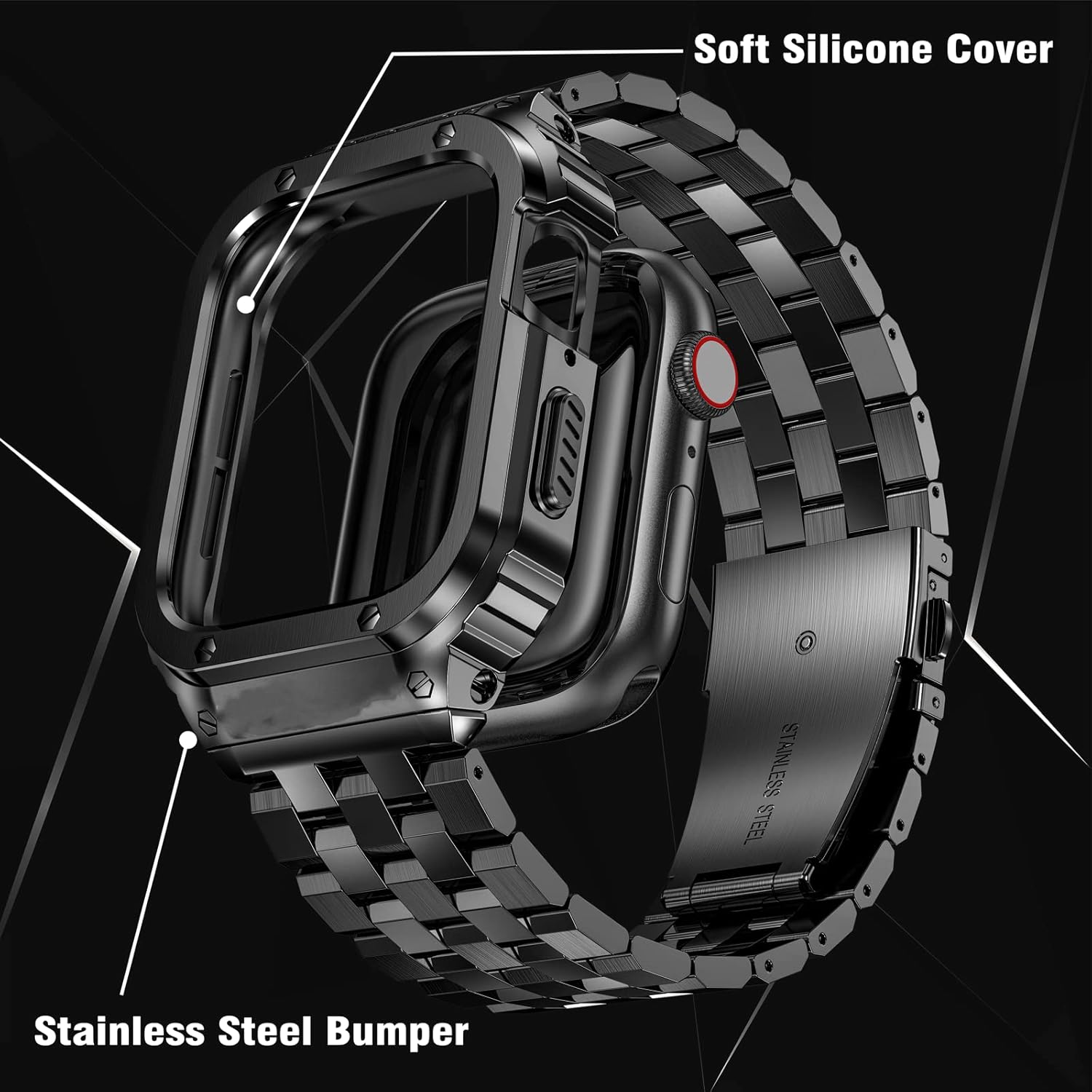 Thumbnail 1 de SUPLINK Stainless Steel Case with Strap for Apple Watch Series and Ultra models