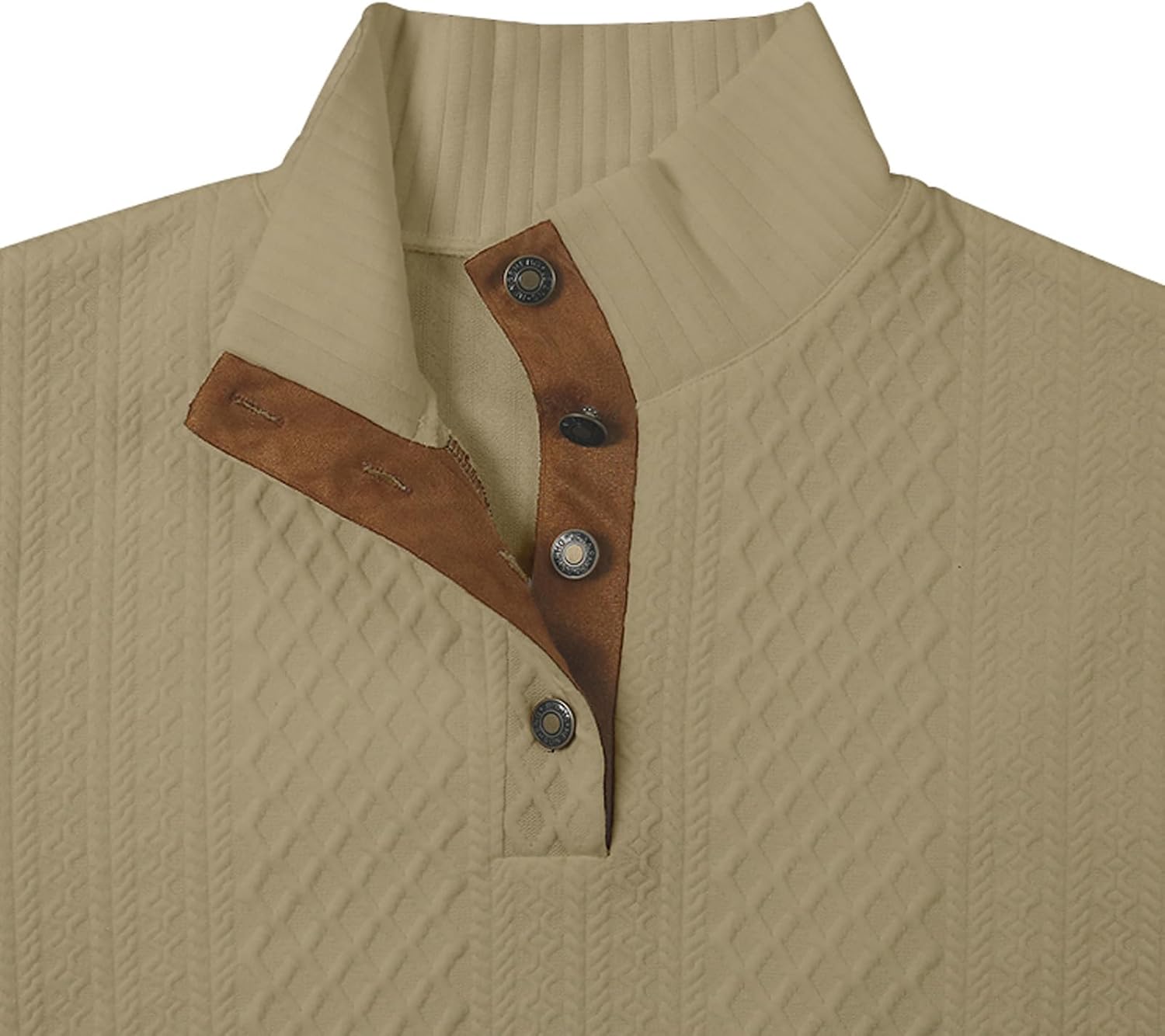 Thumbnail 6 de QOSOQ Pullover Quarter Button Sweatshirt