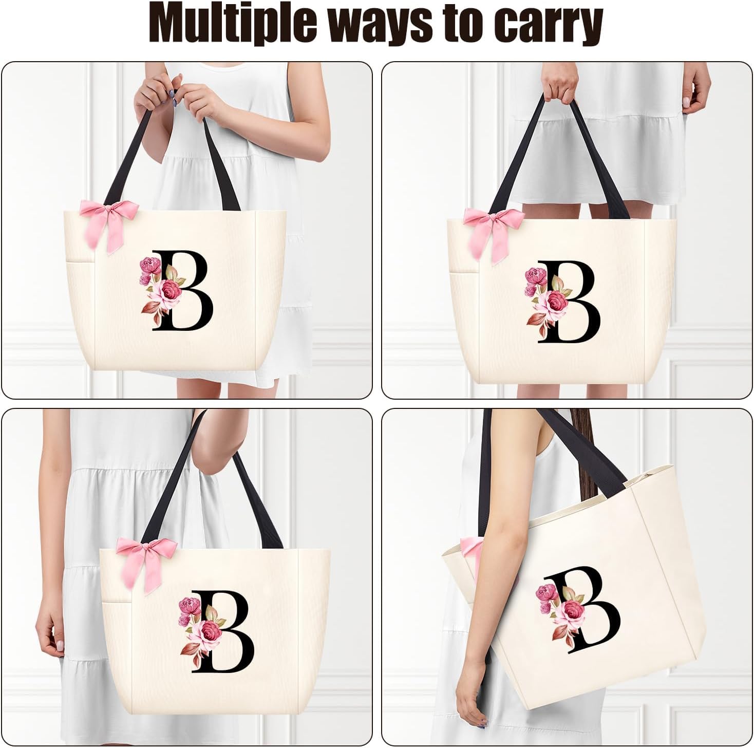 Thumbnail 4 de Vavabox A–Z Initial Personalised Tote Bag with Waterproof Lining