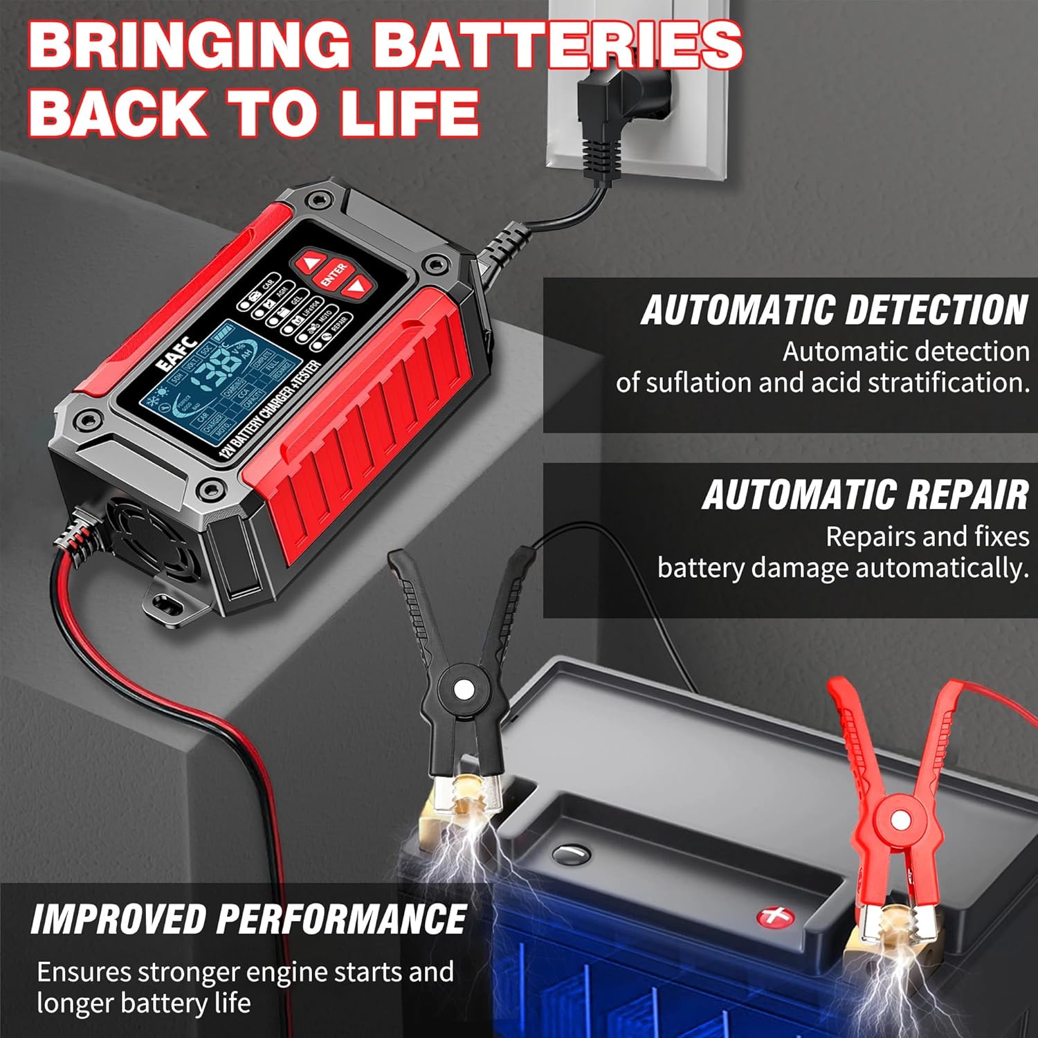 Detalle 2 de EAFC 12V 6A Smart Car Battery Tester