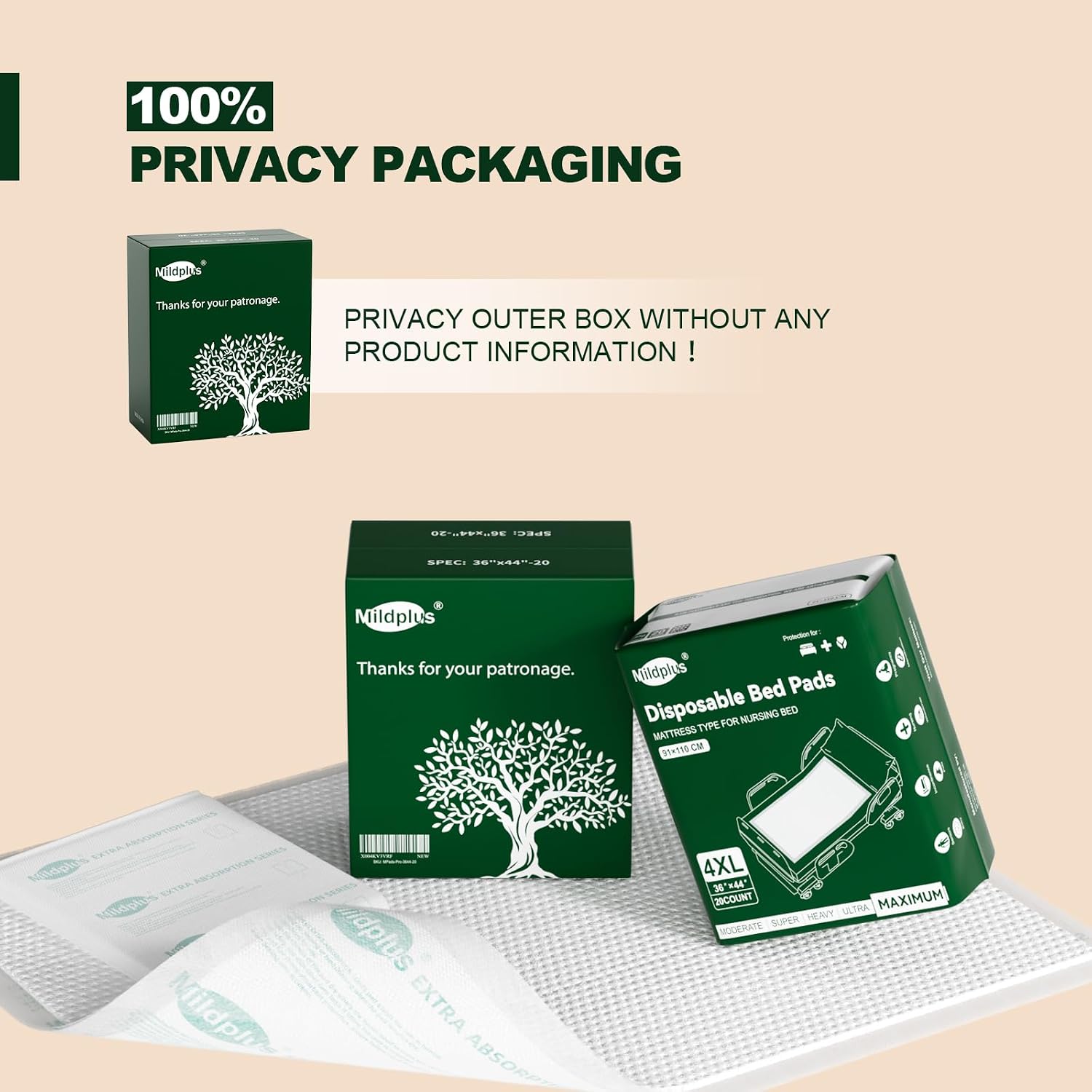 Thumbnail 6 de Heavy Duty Underpads 36x44: Extra Absorbent, High-Strength Backing for Incontinence