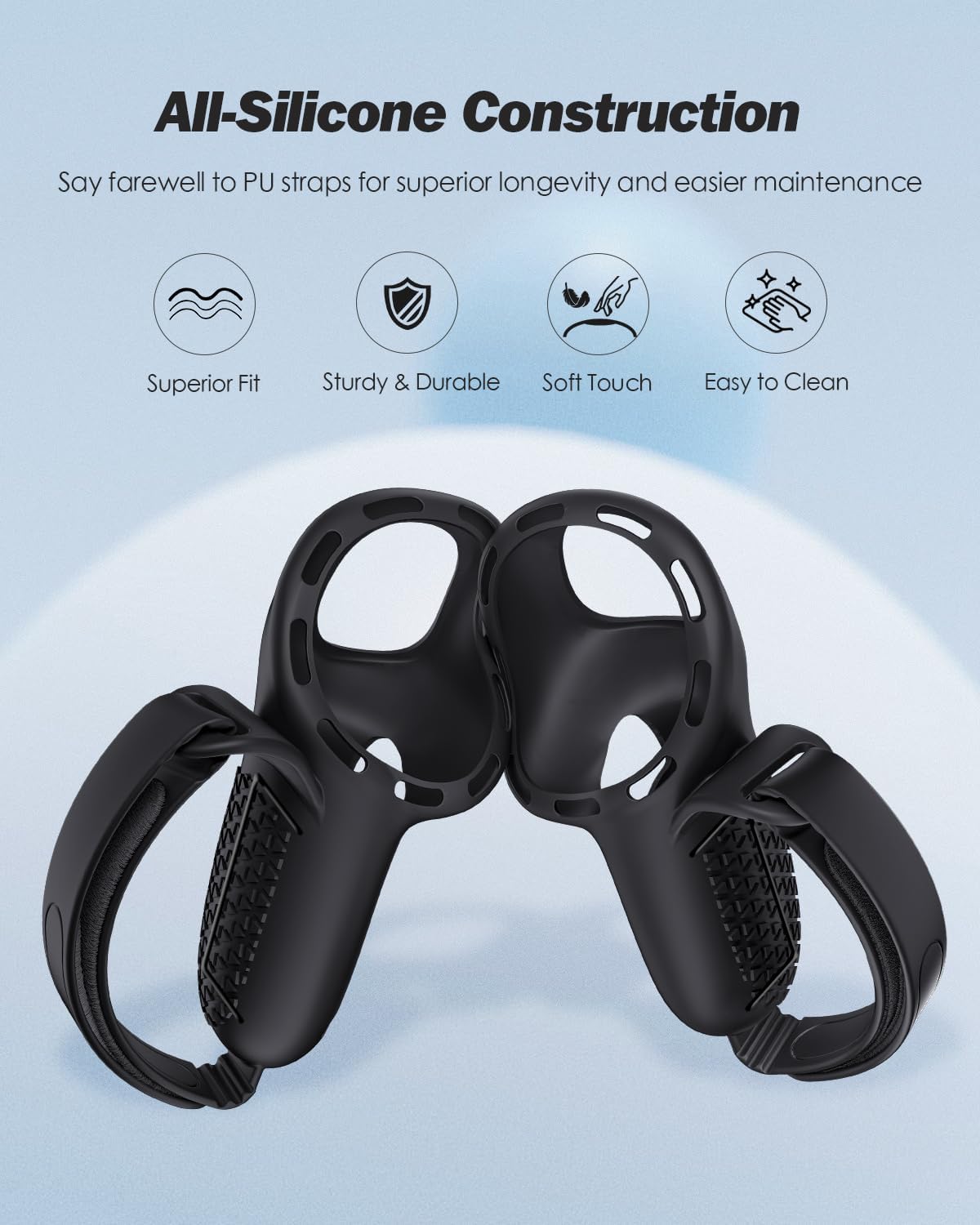 Thumbnail 2 de SUPERUS Upgraded Controller Grips Cover for Meta Quest 3S/Quest 3 – All-Silicone, Battery Access & Knuckle Straps