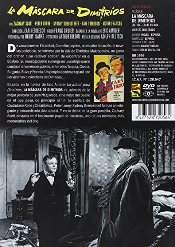 Thumbnail 1 de La Mascara De Dimitrios (The Mask Of Dimitrios) [DVD] – ficha de compra y valoración