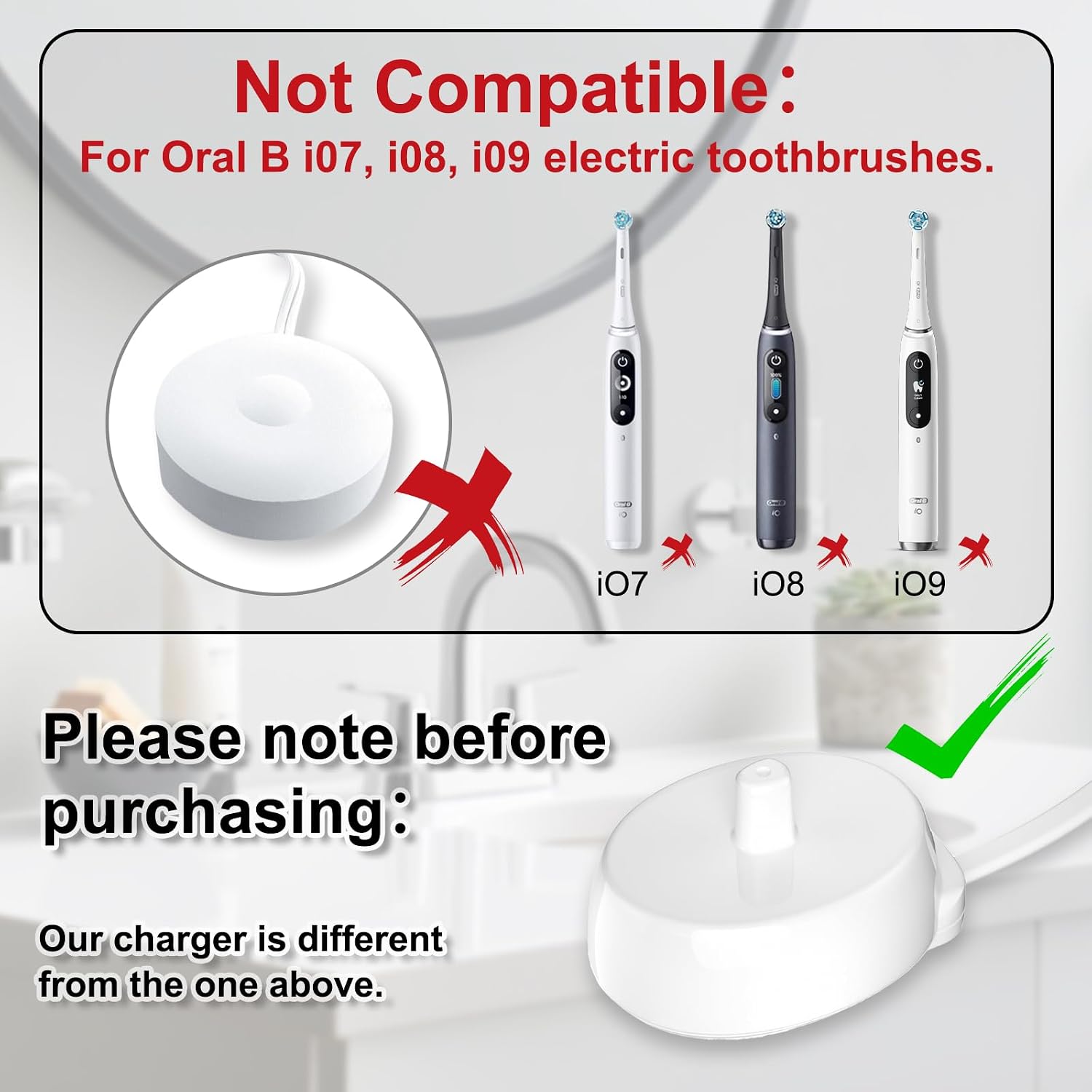 Thumbnail 4 de BERLS Electric Toothbrush Charger Base for Oral-B and Braun – IP67 UK Plug