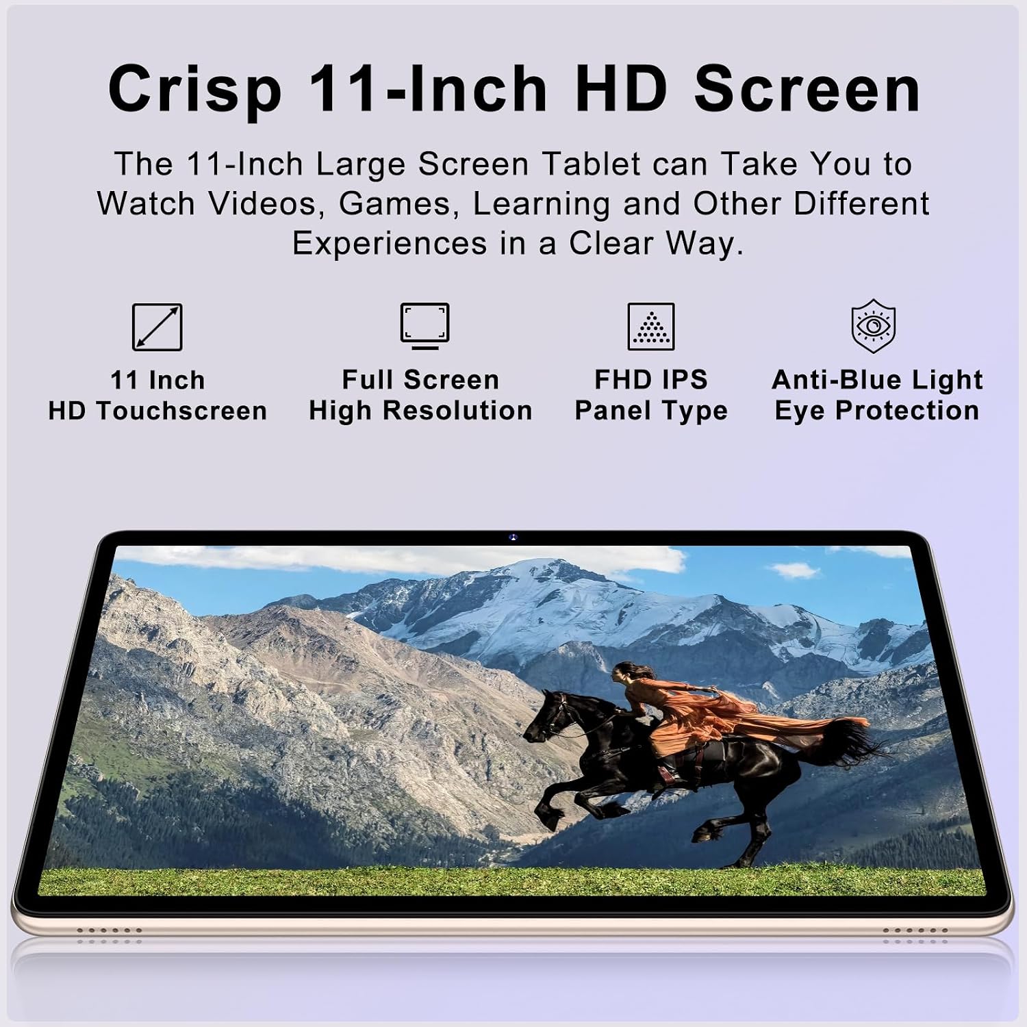 Detalle de JVVQTB Tablet Android 24GB RAM + 256GB ROM (2TB TF) – 11 Inch Octa Core, 5G, Gemini AI, FHD, Widevine L1, 8000mAh