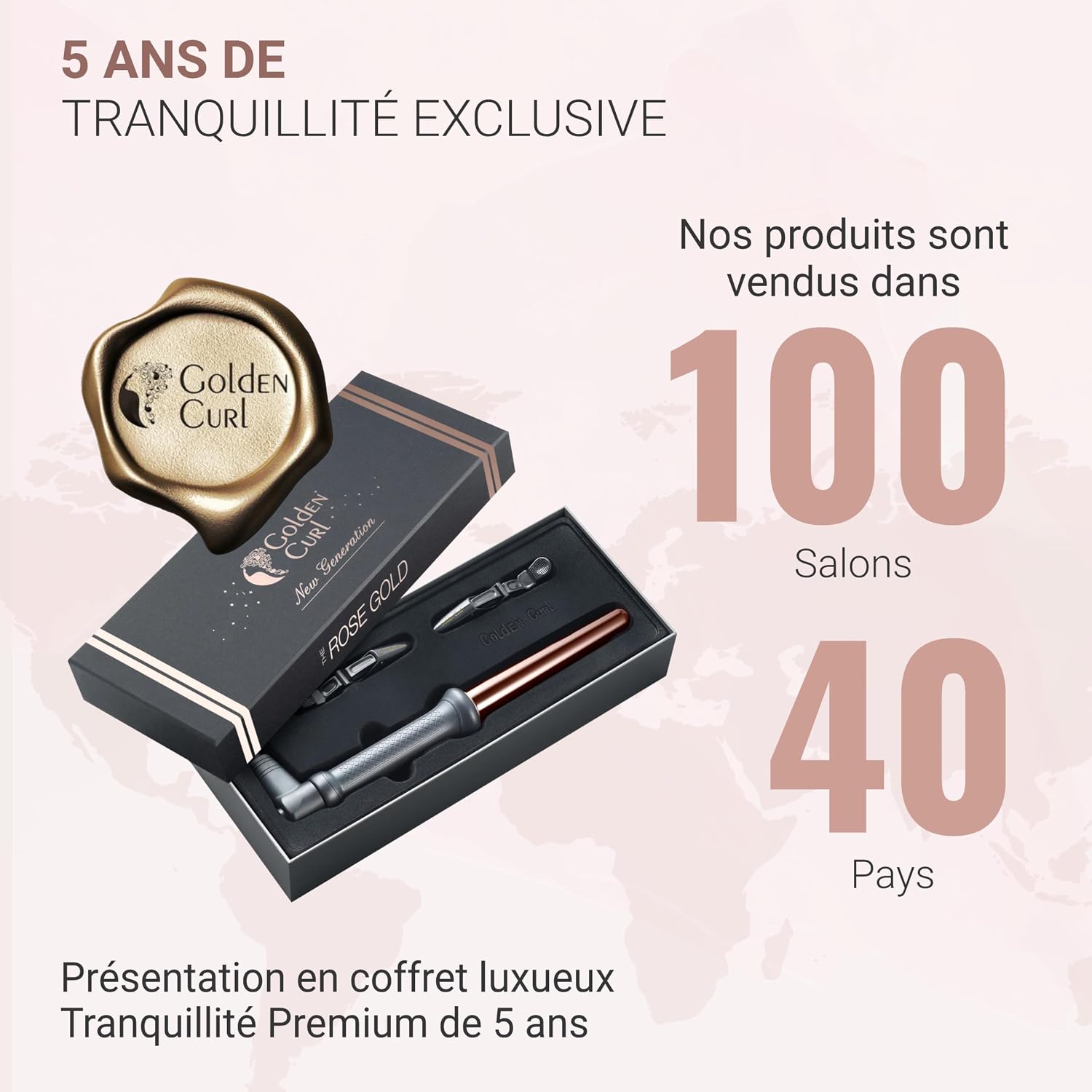 Detalle de Golden Curl Boucleur 18–25 mm pour cheveux 🎀