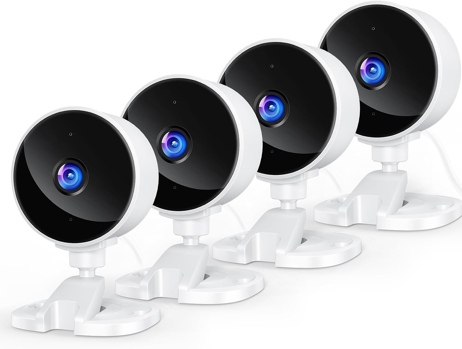 Detalle de YOTON Indoor Camera for House Security (4-pack) – 1080P, 2-Way Audio, Night Vision, Privacy Mode, Local or Cloud Storage