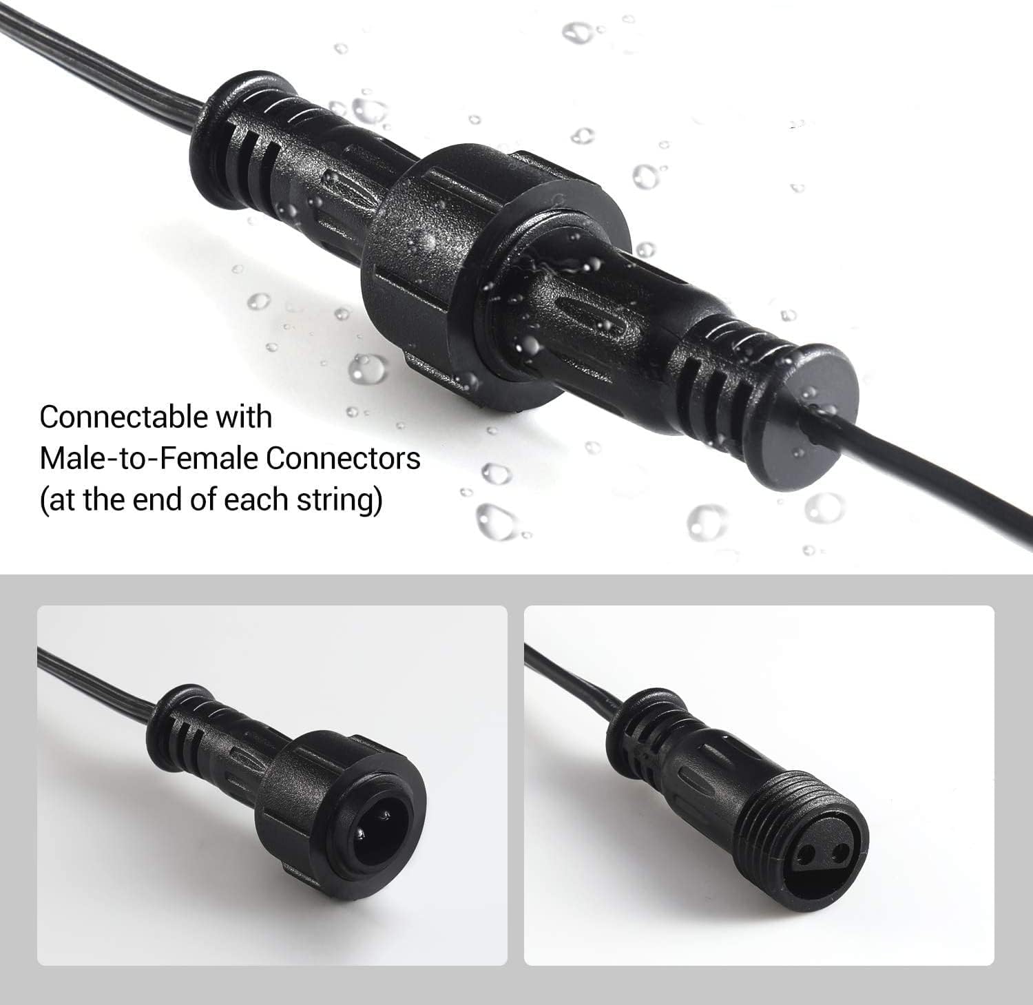 Detalle 2 de Avoalre Catena Luminosa Esterno 12 m IP65 30+3 G45, collegabile per giardino, terrazza e feste
