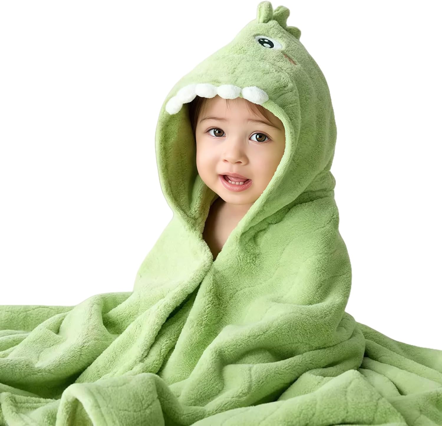 Thumbnail 6 de HAGOT Hooded Baby Towel (80 x 80cm) – Ultra-soft coral fleece animal towel for newborns and toddlers