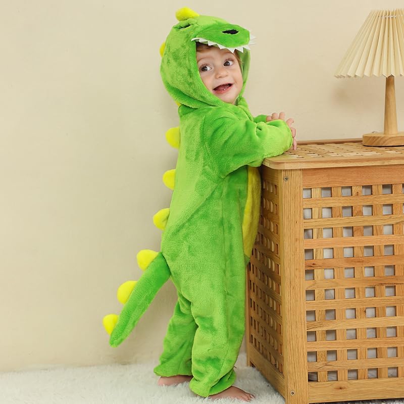 Detalle de Dream cosplay Baby Flannel Animal Costume, Hooded Button-Front One-Piece
