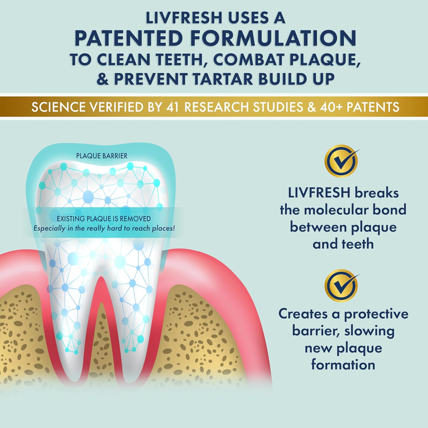 Detalle de LIVFRESH Toothpaste Gel 3-Pack — Wintergreen toothpaste 🪥