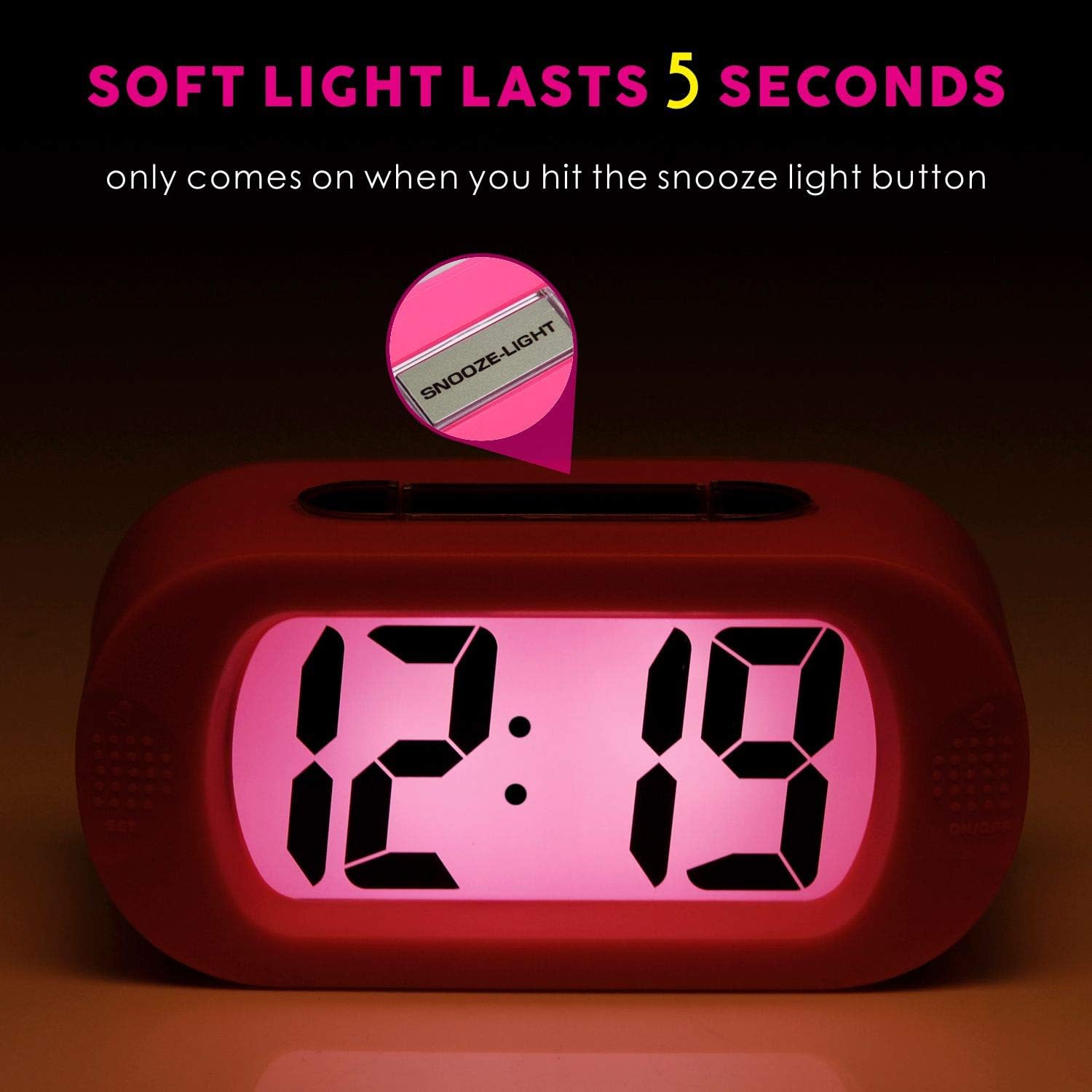 Detalle de Plumeet digital alarm clock, snooze, 1.5V