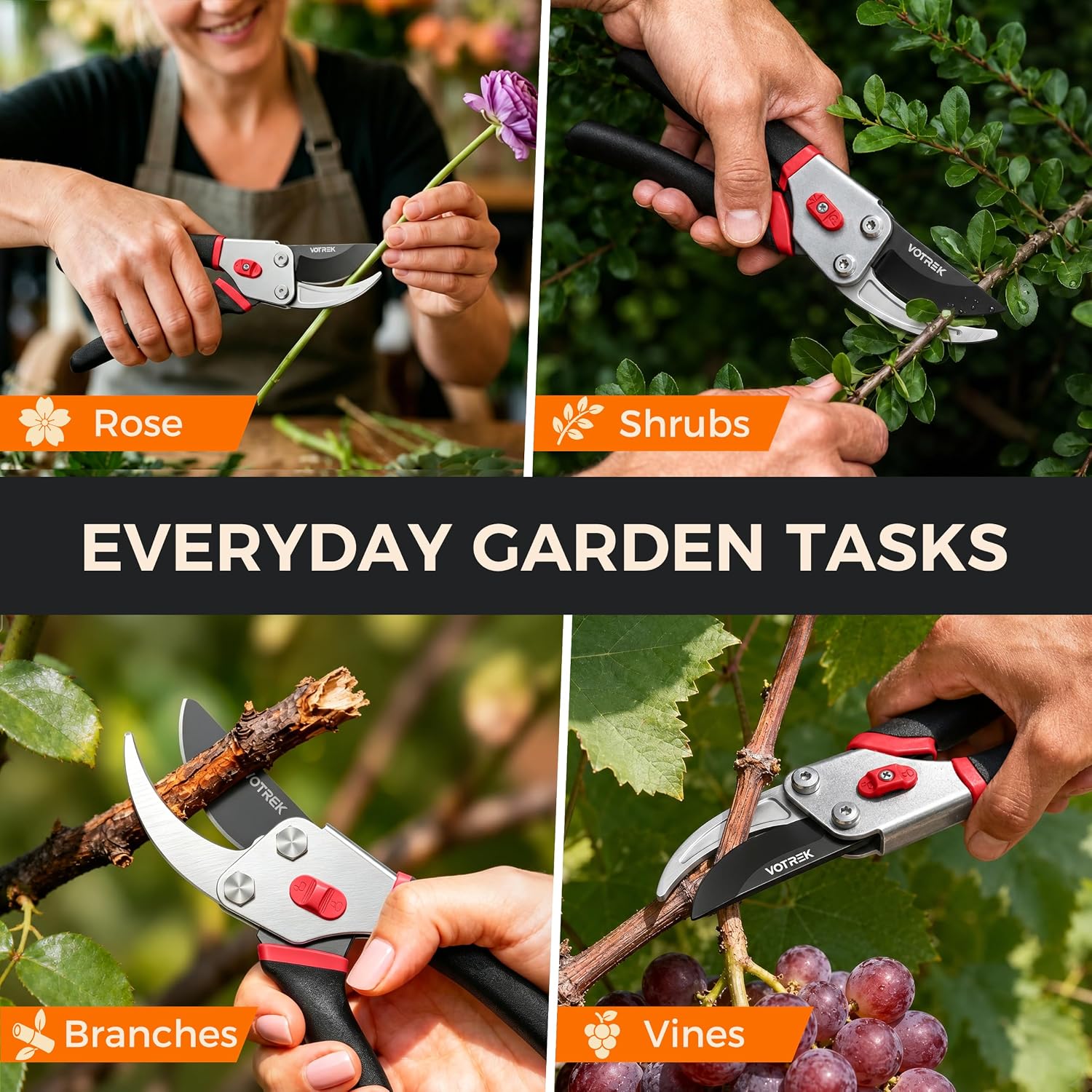 Thumbnail 6 de VOTREK Bypass Pruning Shears 8.5-inch