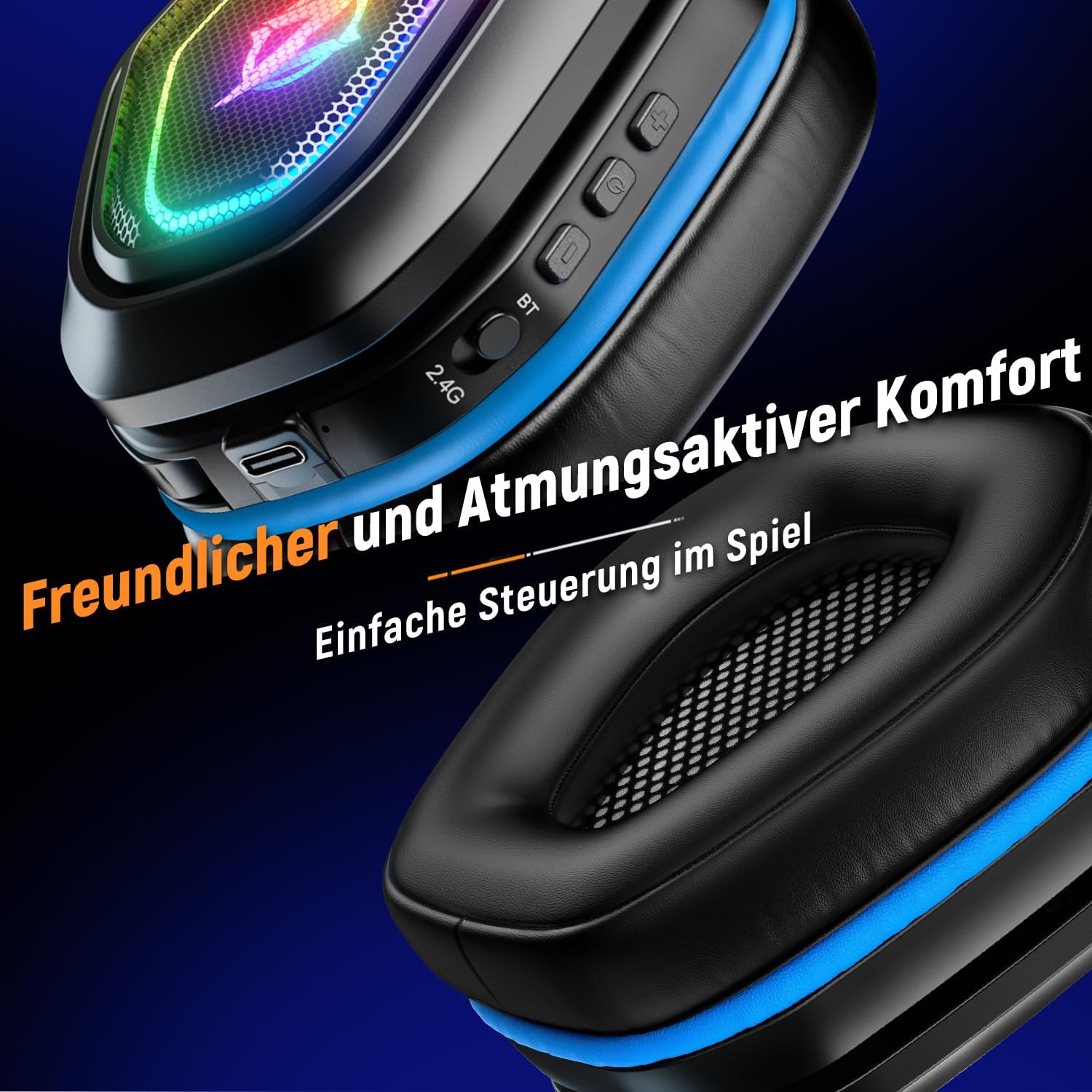 Detalle 2 de Ozeino Wireless Gaming Headset 50mm