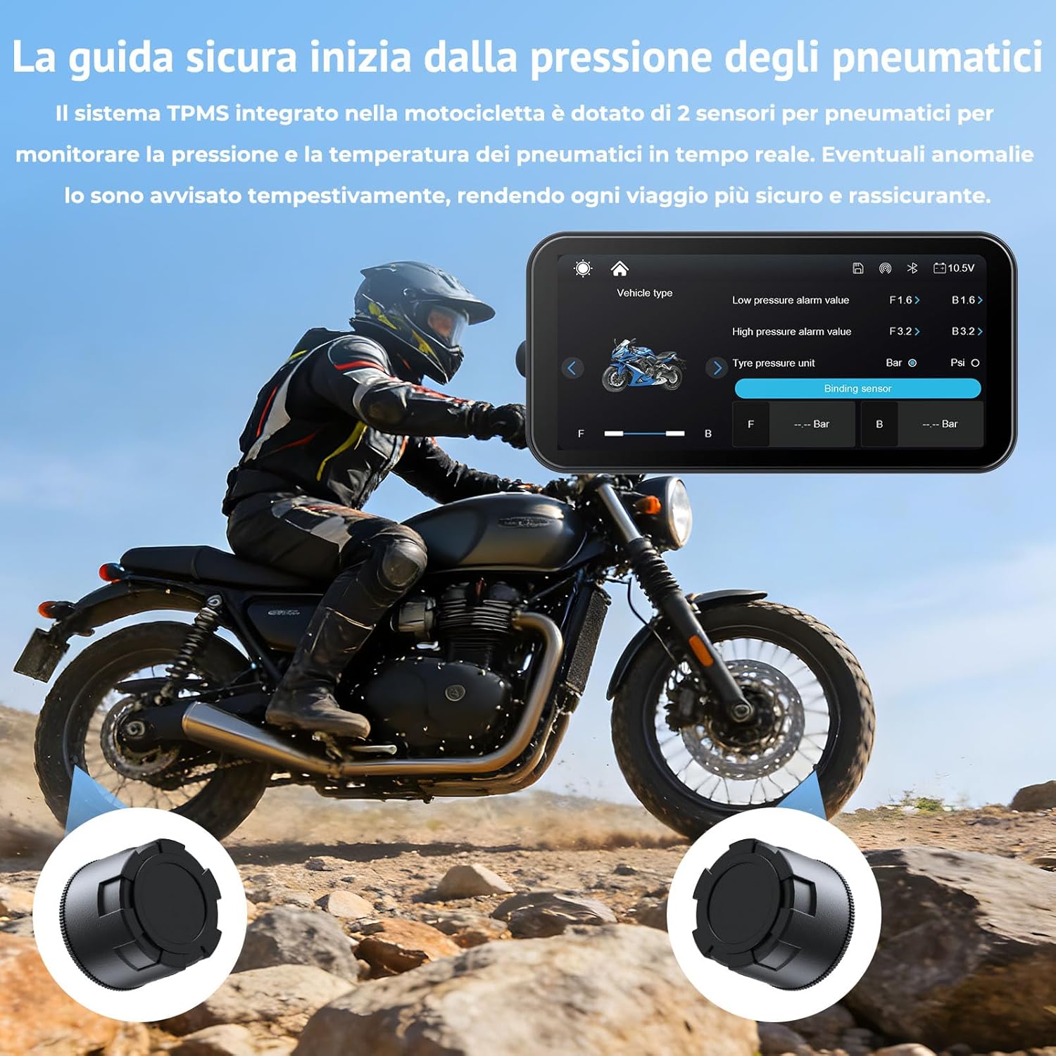 Thumbnail 3 de Wonsidary W622 Display Moto CarPlay Wireless 6,25" touchscreen: navigazione con Apple CarPlay e Android Auto