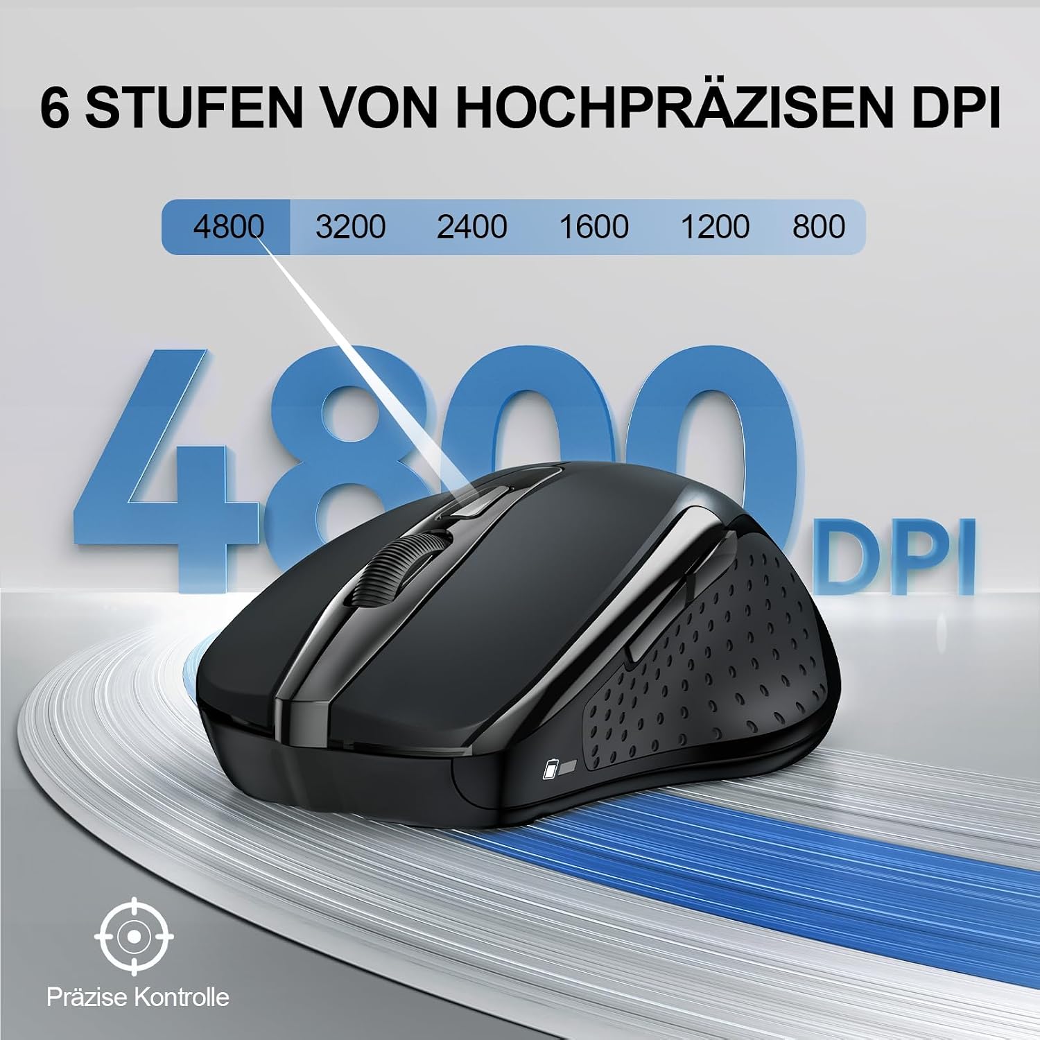 Detalle 1 de TECKNET Bluetooth Maus 4800 DPI Kabellos