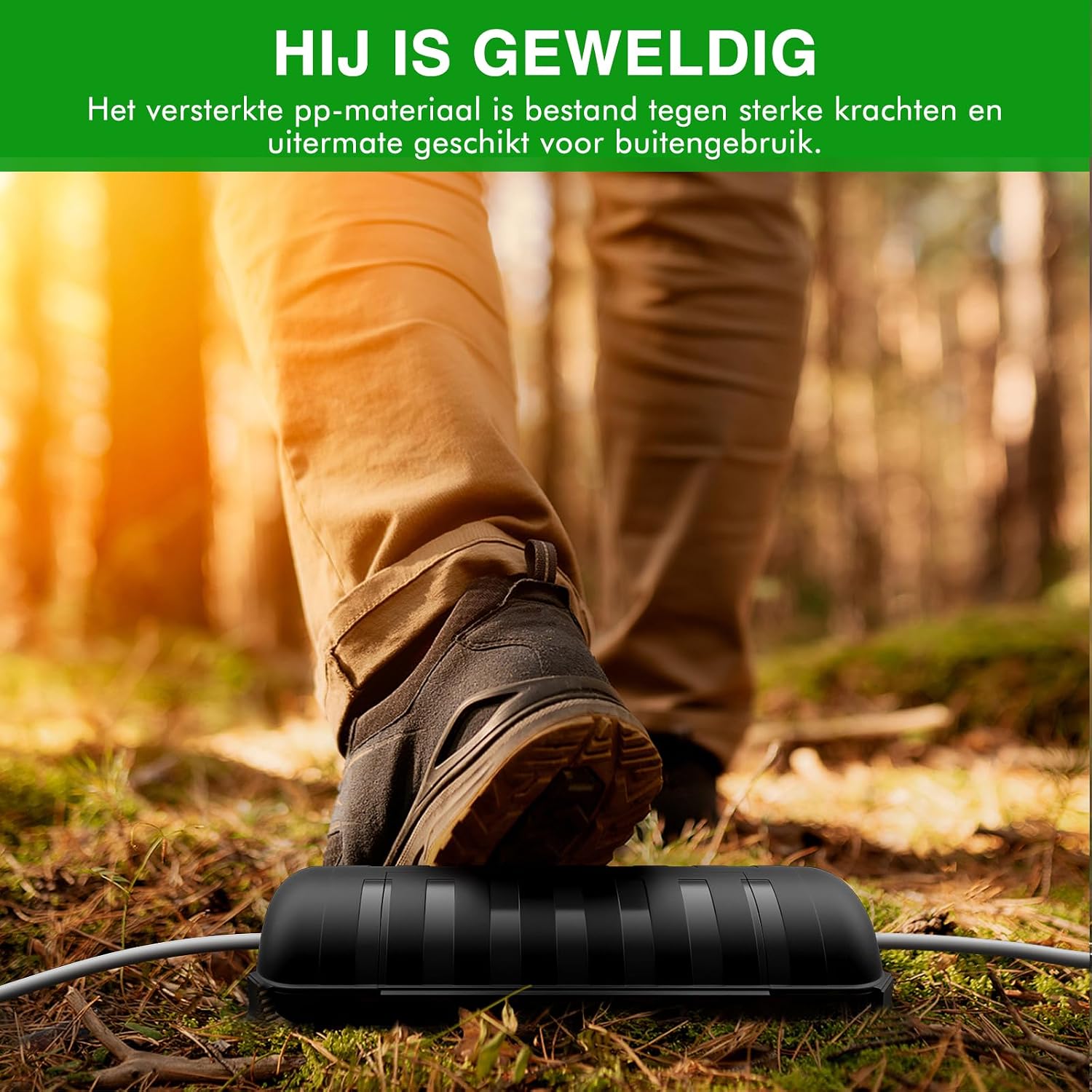 Detalle 2 de Restmo DE-O-ECC-1-BK waterdichte kabeldoos voor buiten, IP44, zwart