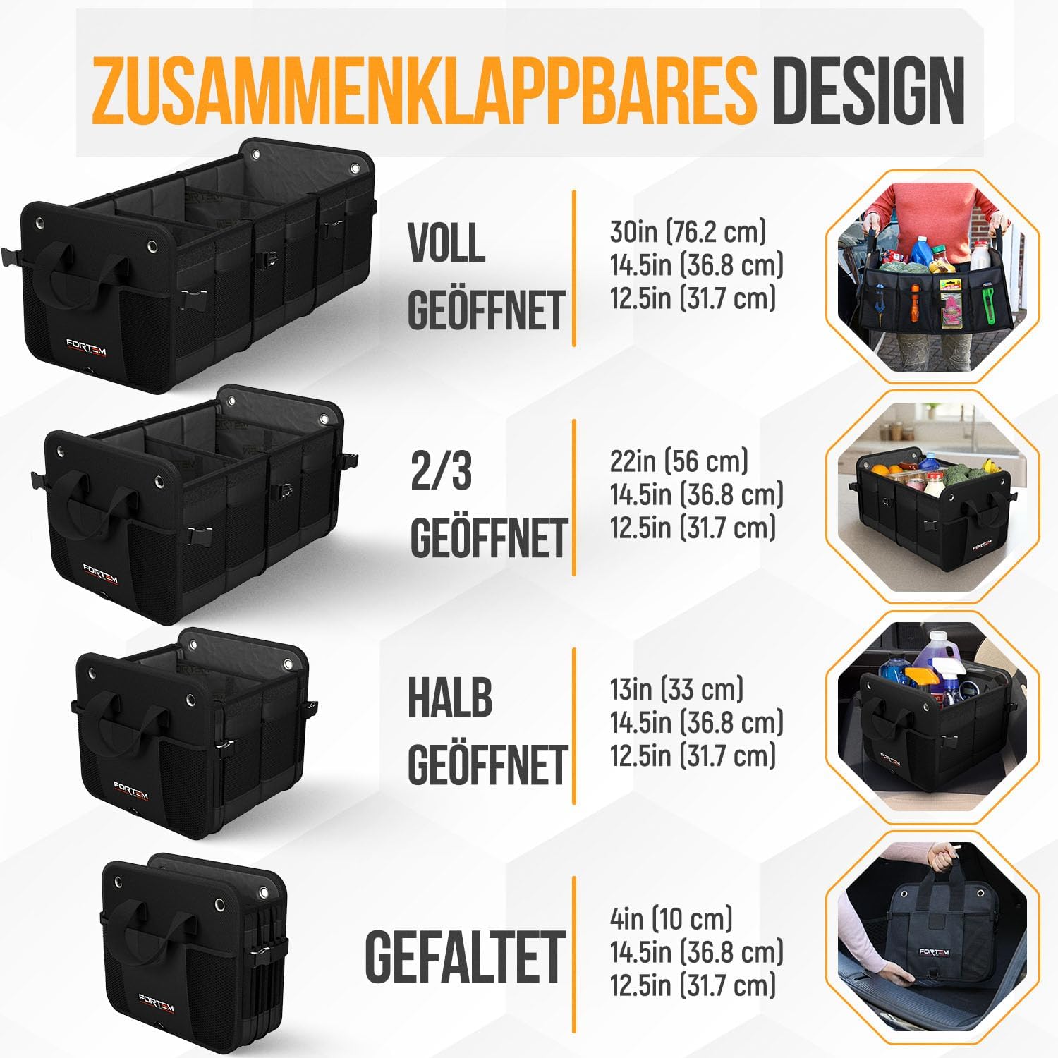 Thumbnail 6 de FORTEM Kofferraum Organizer Extragroß