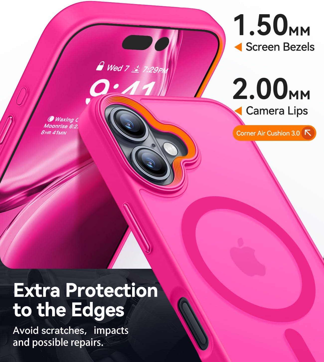 Thumbnail 4 de CANSHN Funda Magética para iPhone 16 Rosa Vivo