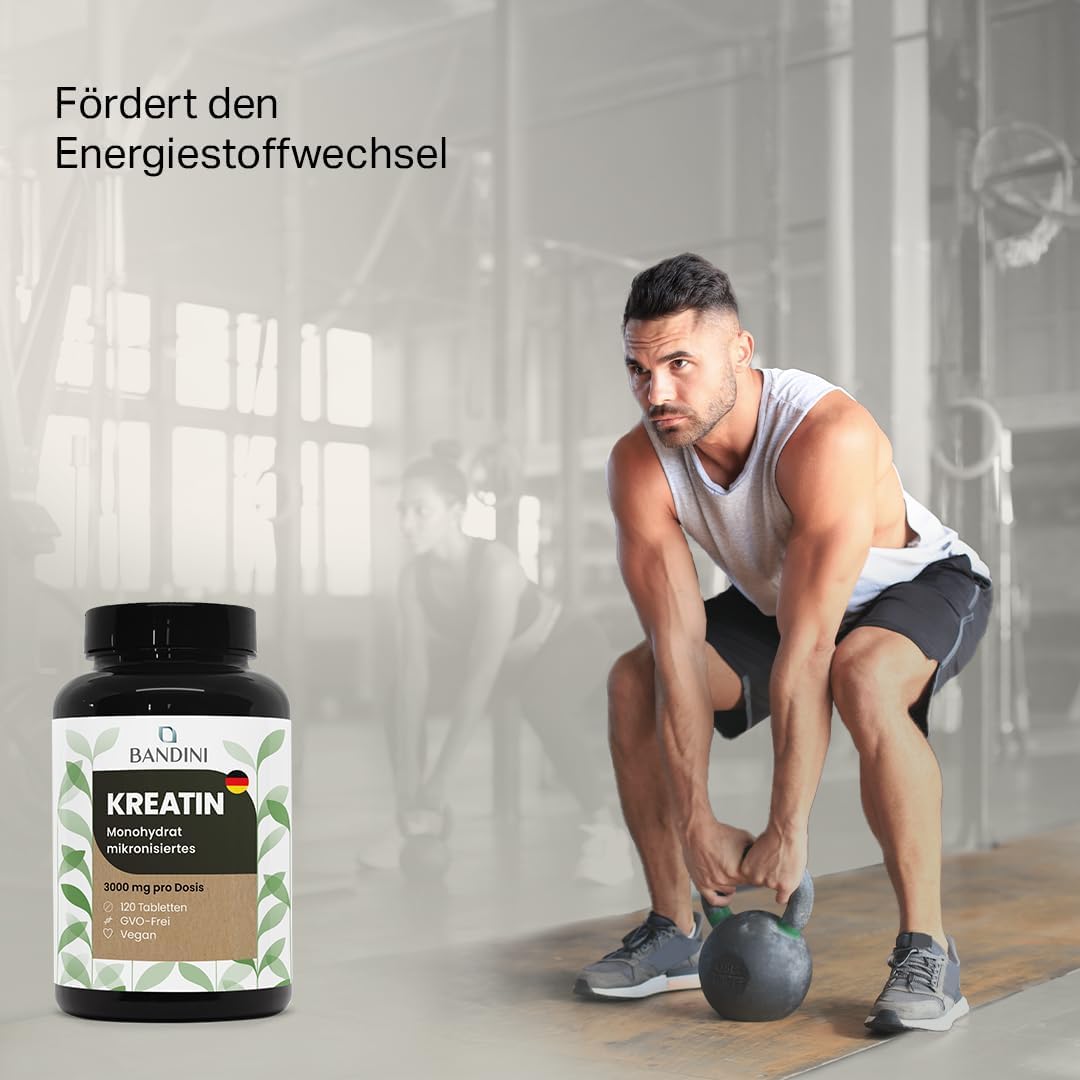 Thumbnail 2 de Bandini Kreatin Monohydrat 3000 mg Tabletten