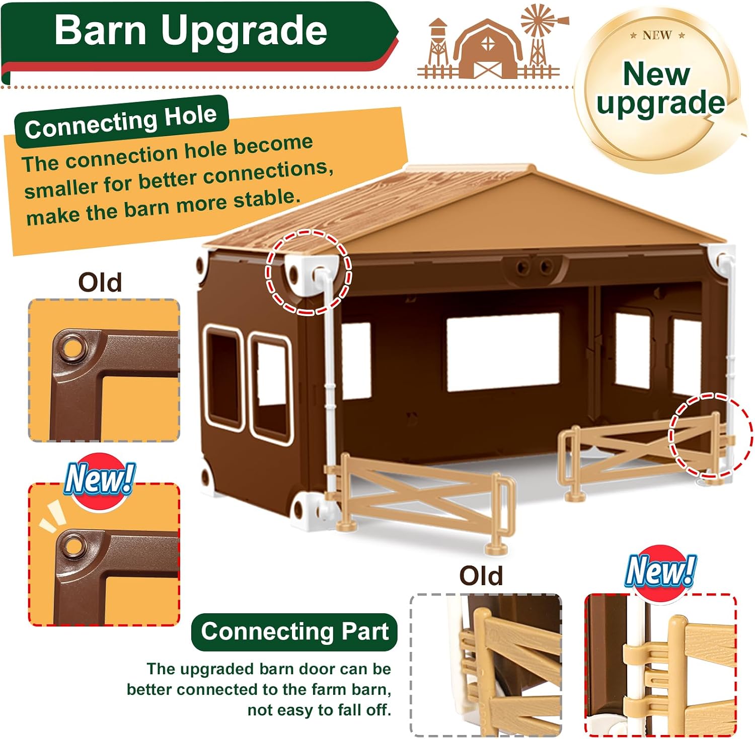 Detalle 2 de BUYGER Farm Animals Figures Set 16pcs